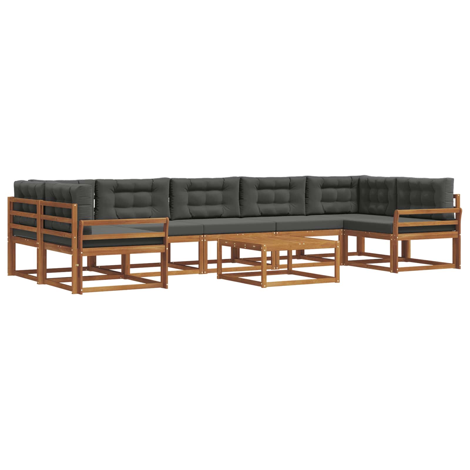 Ensemble de canapés d'extérieur 8 pcs Naturel et Anthracite - XIOS