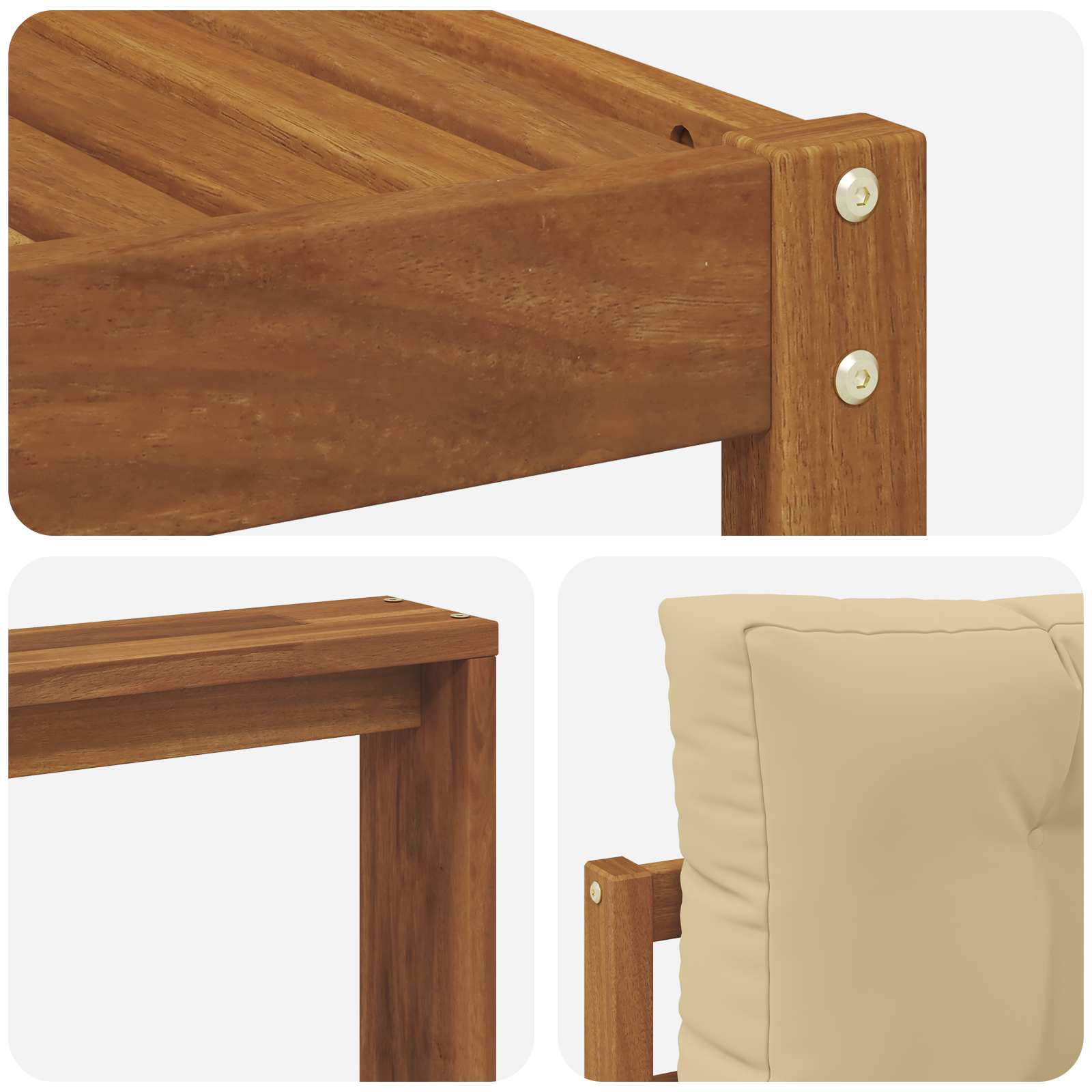 Ensemble de canapés d'extérieur 8 pcs Naturel et Beige - XIOS