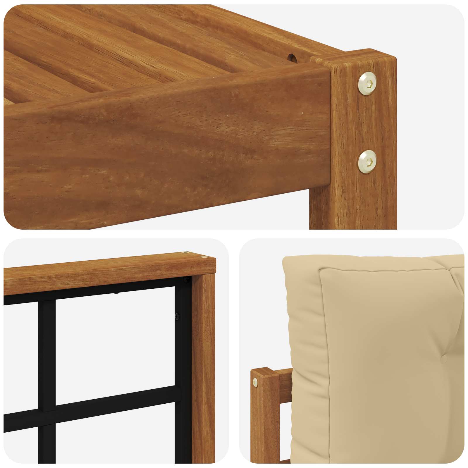 Ensemble de canapés d'extérieur 8 pcs Naturel et Beige - XIOS