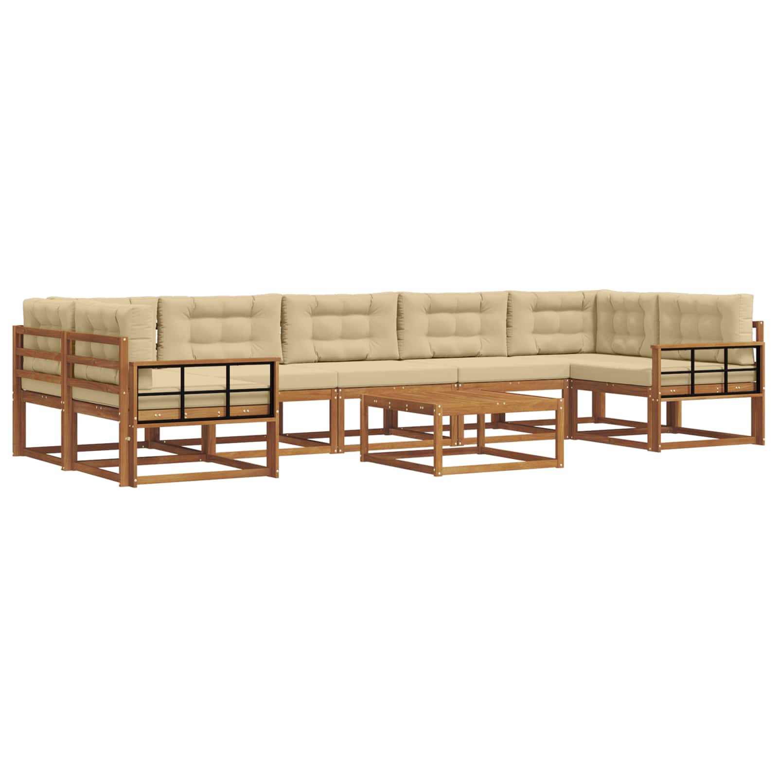 Ensemble de canapés d'extérieur 8 pcs Naturel et Beige - XIOS