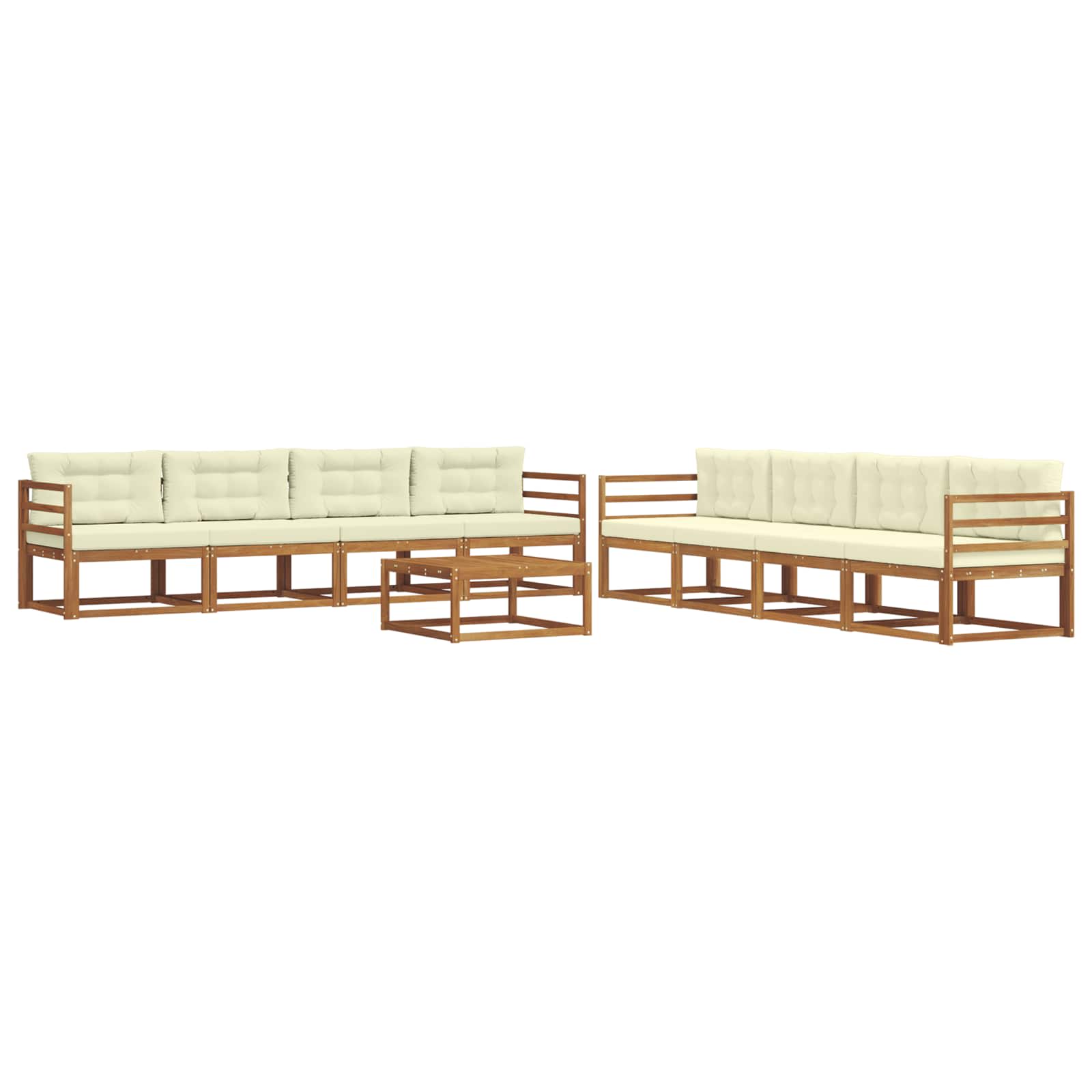 Ensemble de canapés d'extérieur 9 pcs Naturel et Crème - XIOS