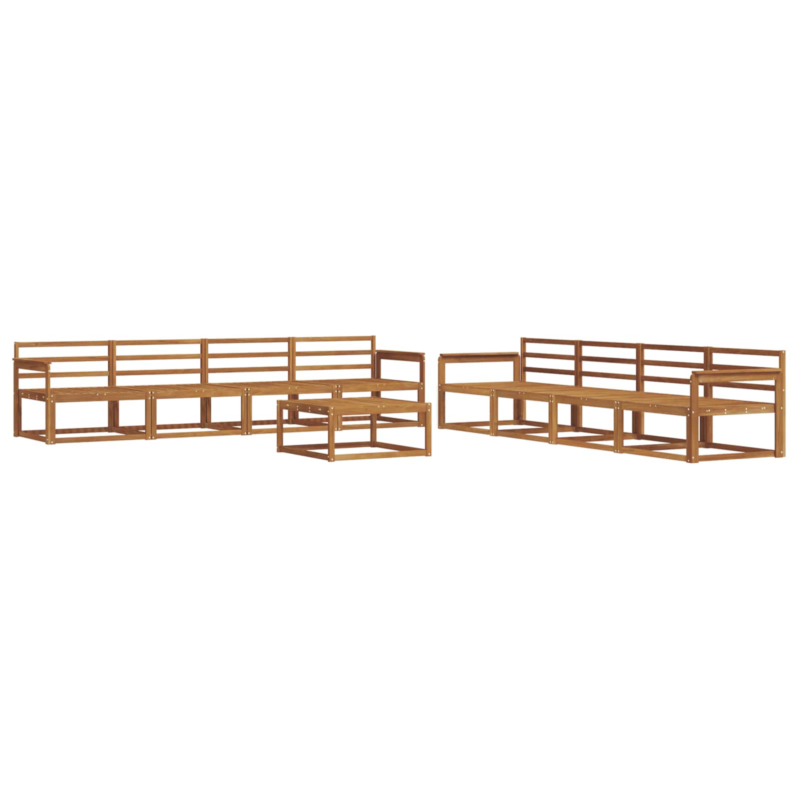 Ensemble de canapés d'extérieur 9 pcs Naturel - XIOS