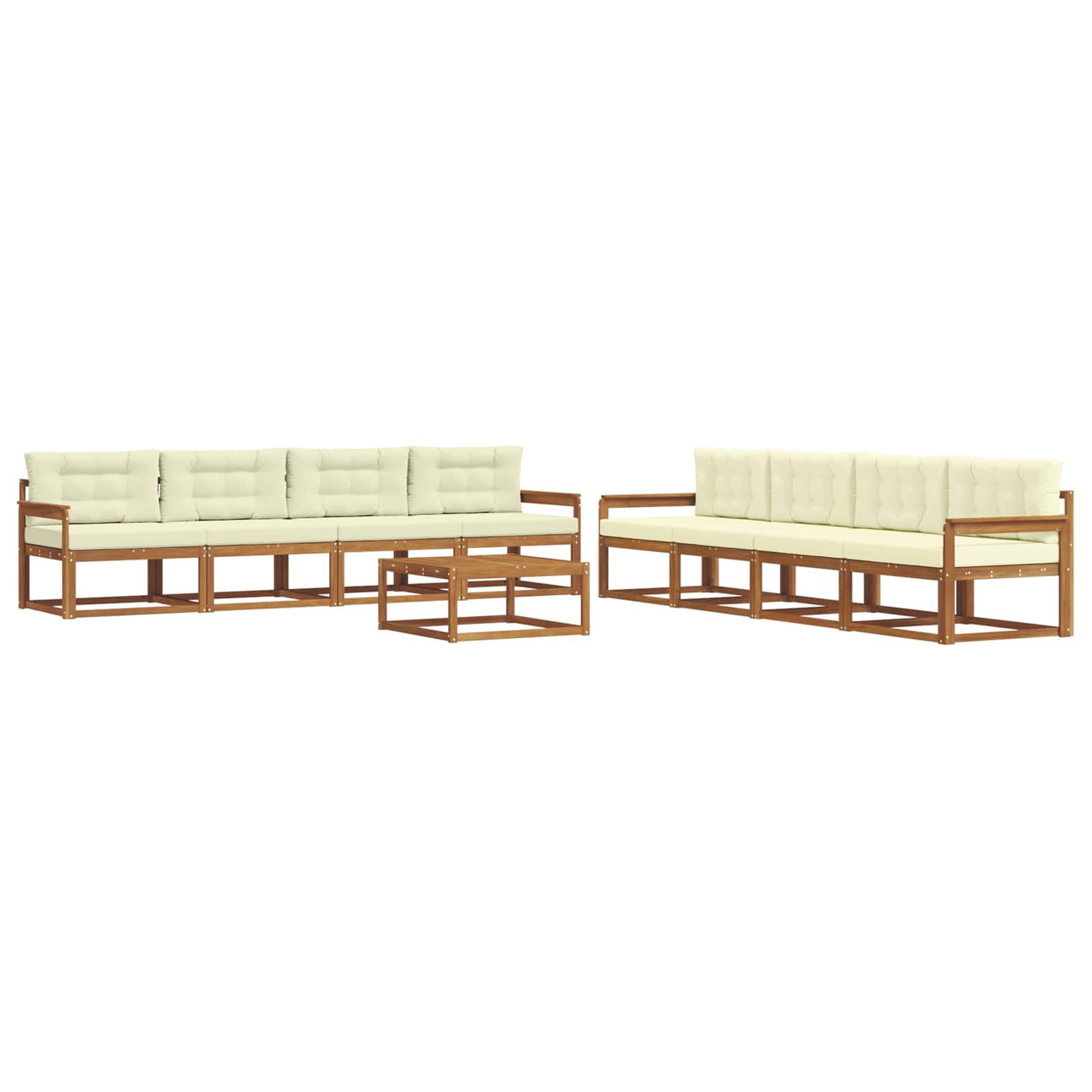 Ensemble de canapés d'extérieur 9 pcs Naturel et Crème - XIOS