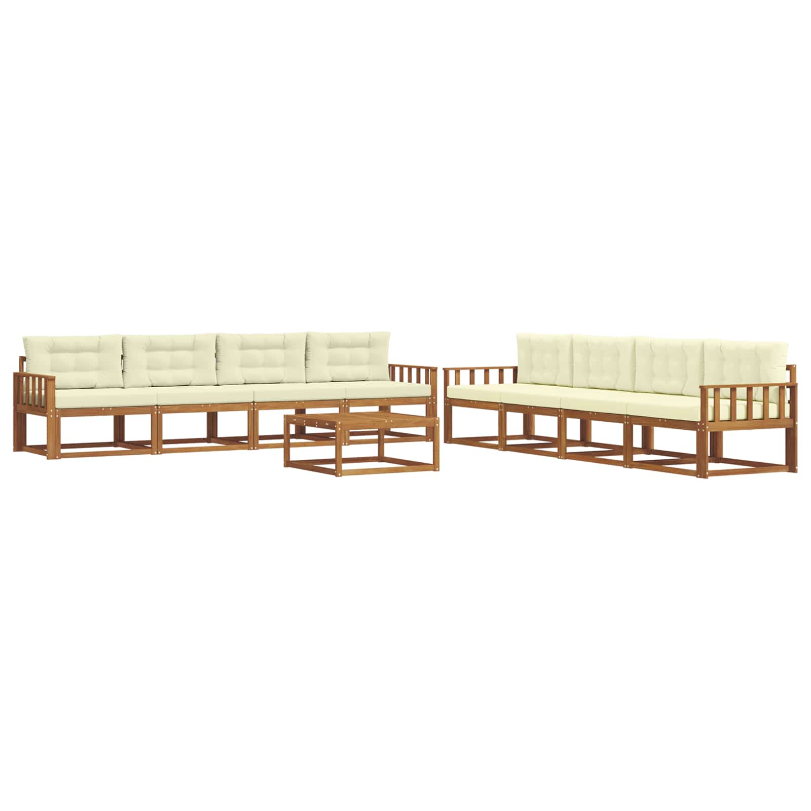 Ensemble de canapés d'extérieur 9 pcs Naturel et Crème - XIOS