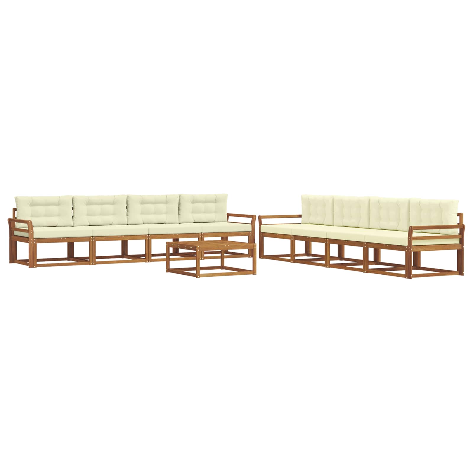 Ensemble de canapés d'extérieur 9 pcs Naturel et Crème - XIOS