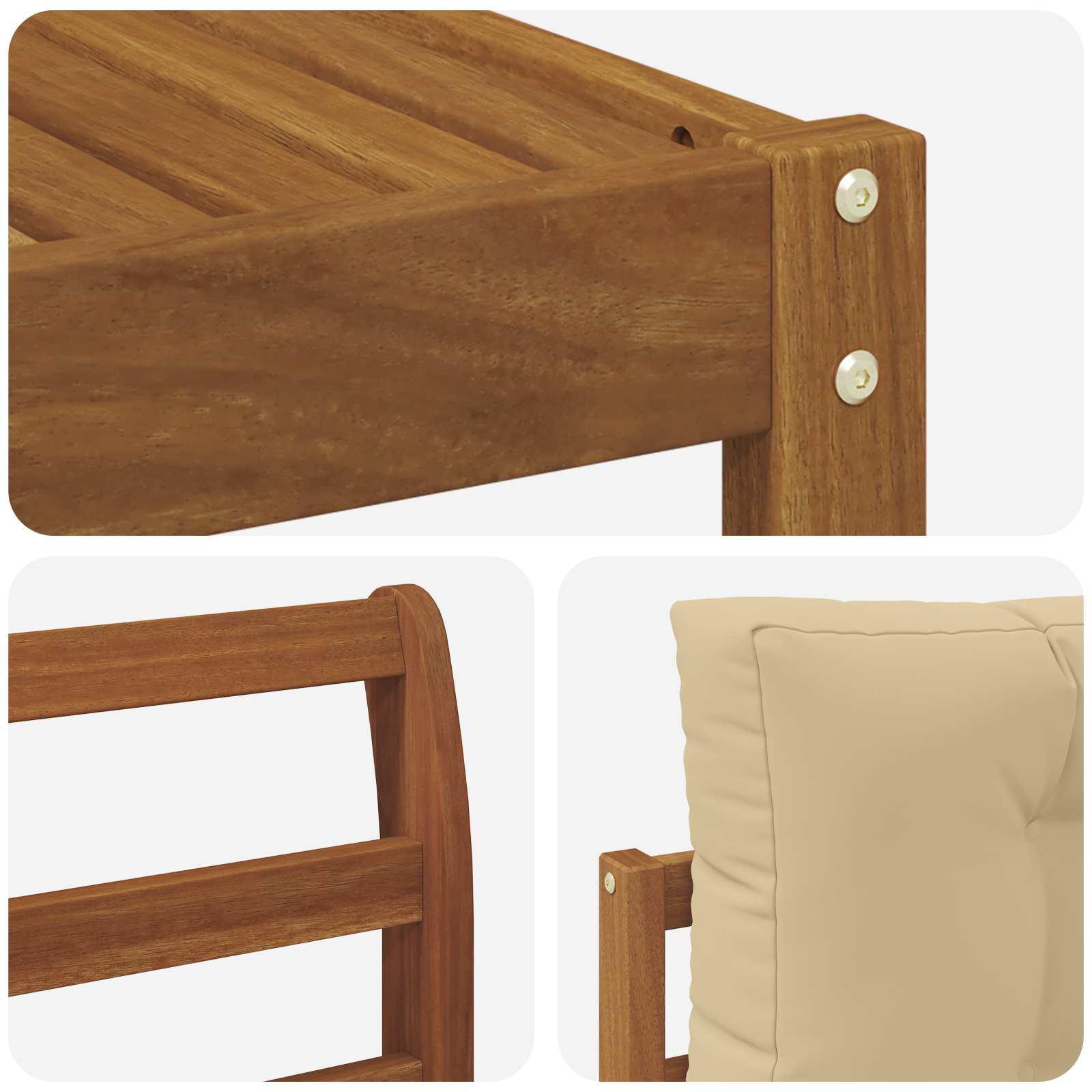 Ensemble de canapés d'extérieur 9 pcs Naturel et Beige - XIOS