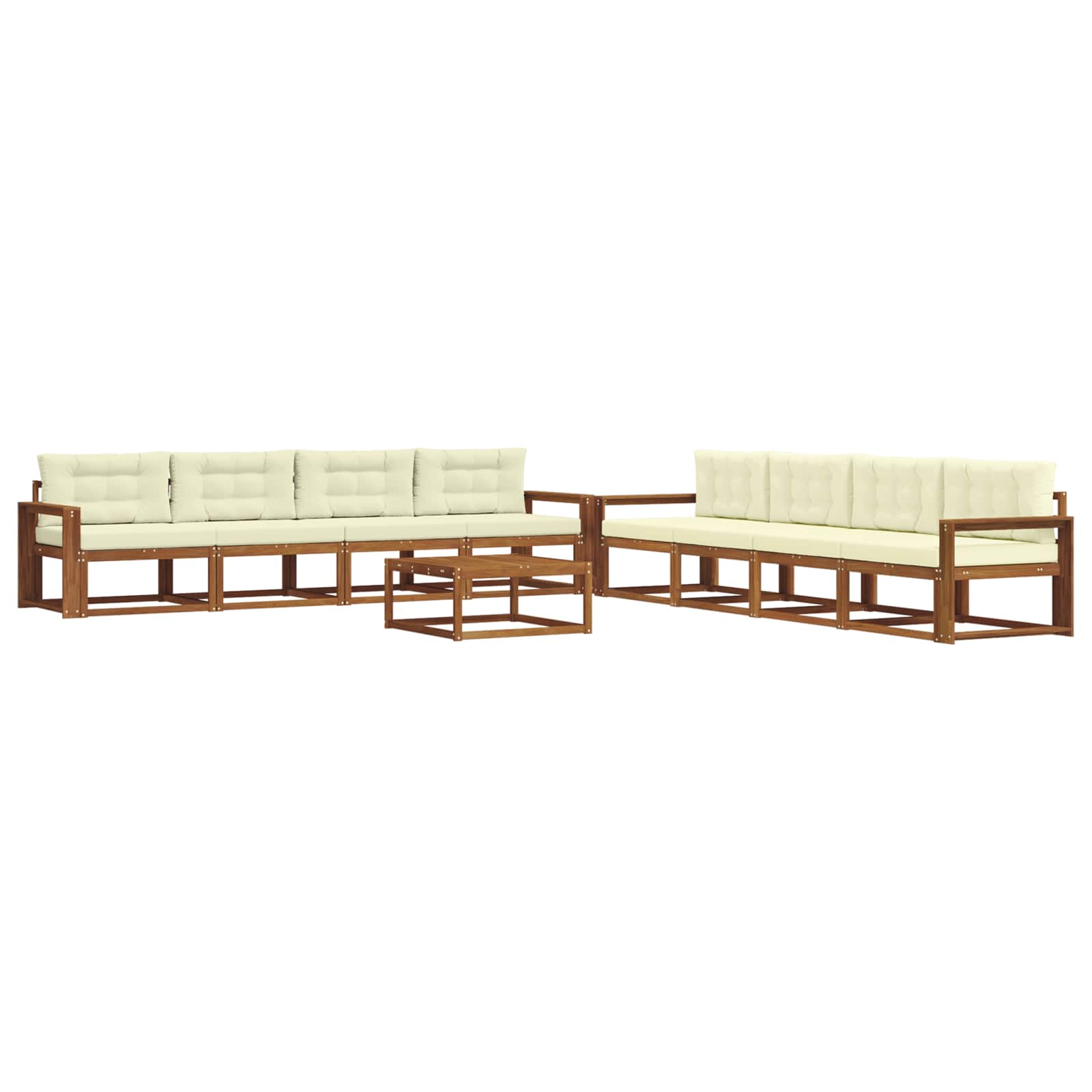 Ensemble de canapés d'extérieur 9 pcs Naturel et Crème - XIOS