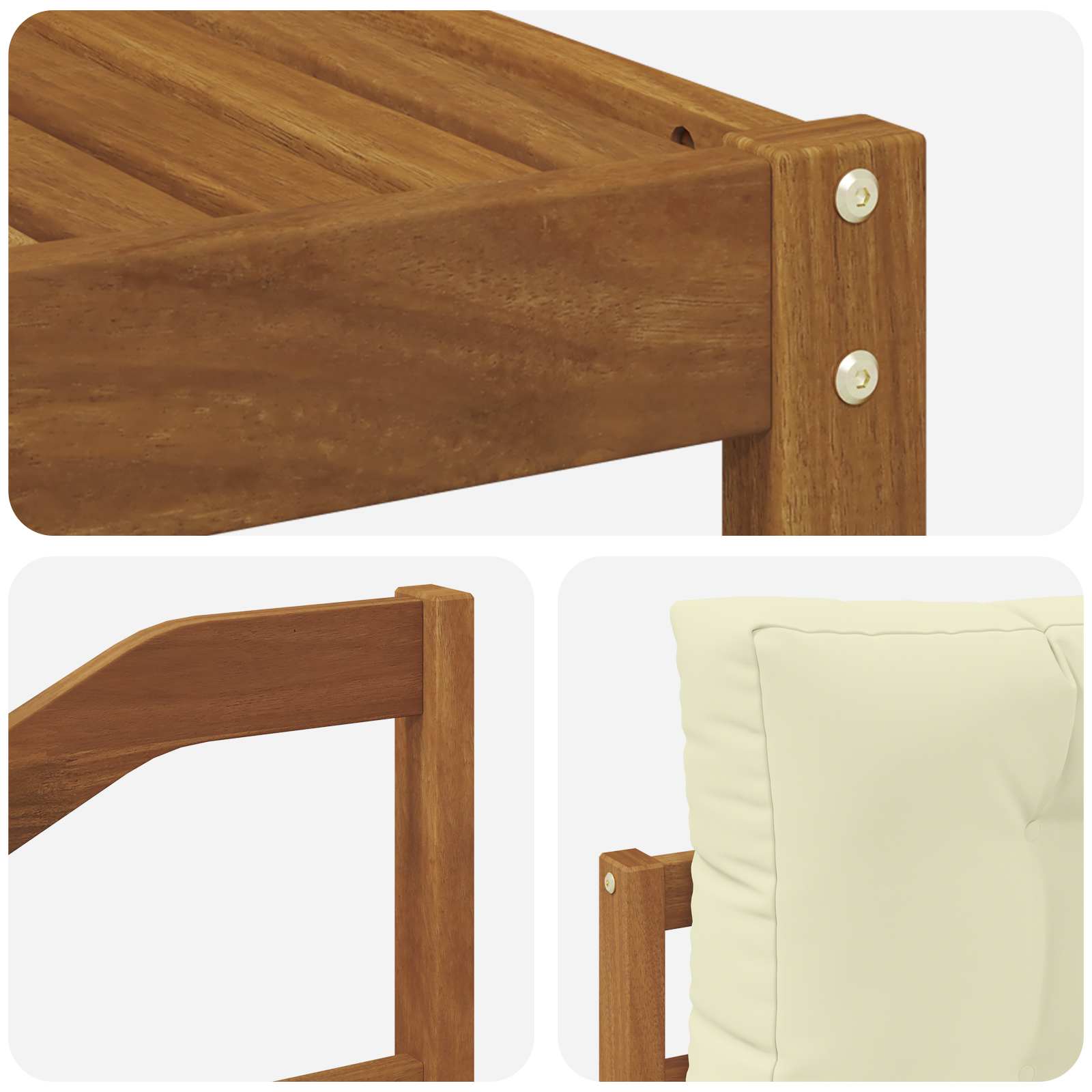 Ensemble de canapés d'extérieur 9 pcs Naturel et Crème - XIOS