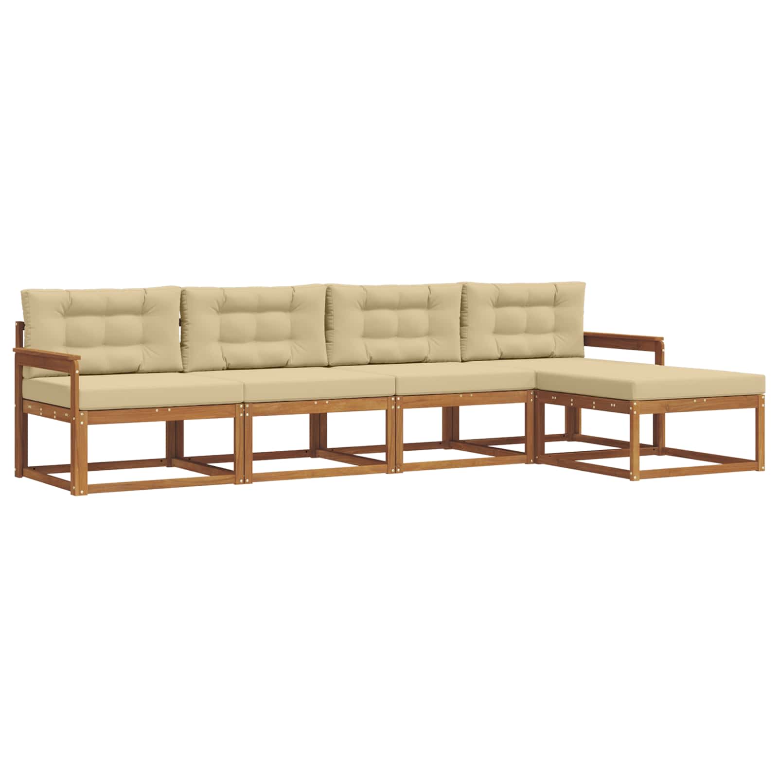 Ensemble de canapés d'extérieur 5 pcs Naturel et Beige - XIOS