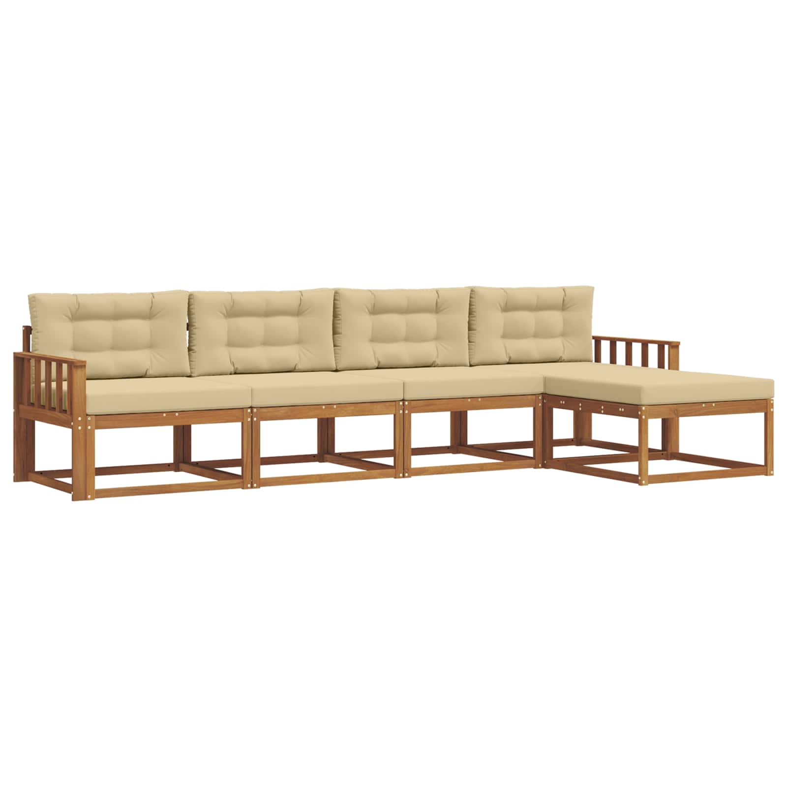 Ensemble de canapés d'extérieur 5 pcs Naturel et Beige - XIOS