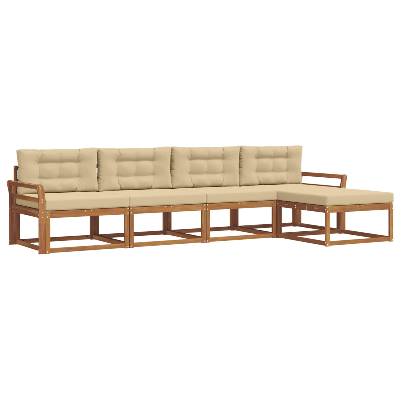 Ensemble de canapés d'extérieur 5 pcs Naturel et Beige - XIOS