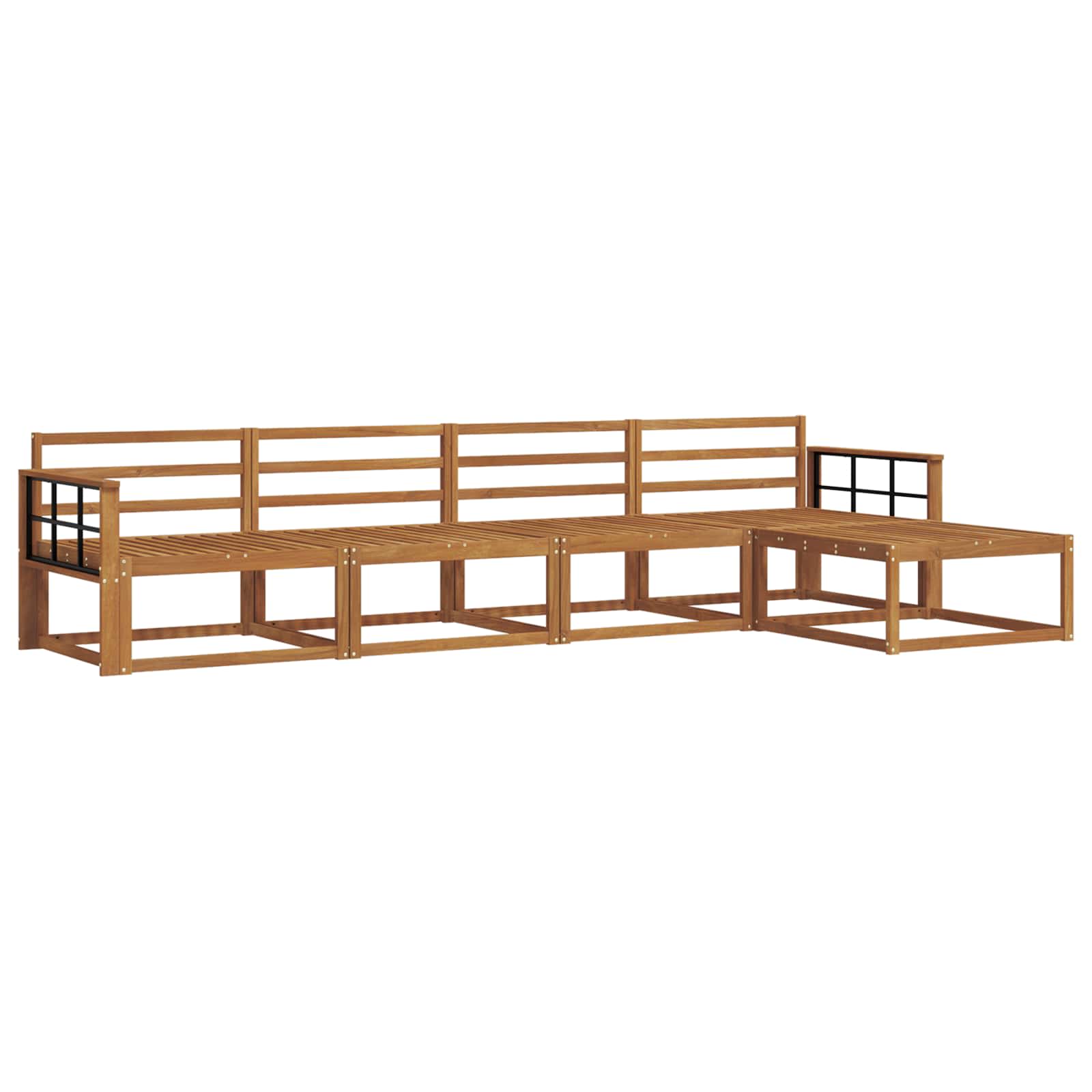 Ensemble de canapés d'extérieur 5 pcs Naturel - XIOS