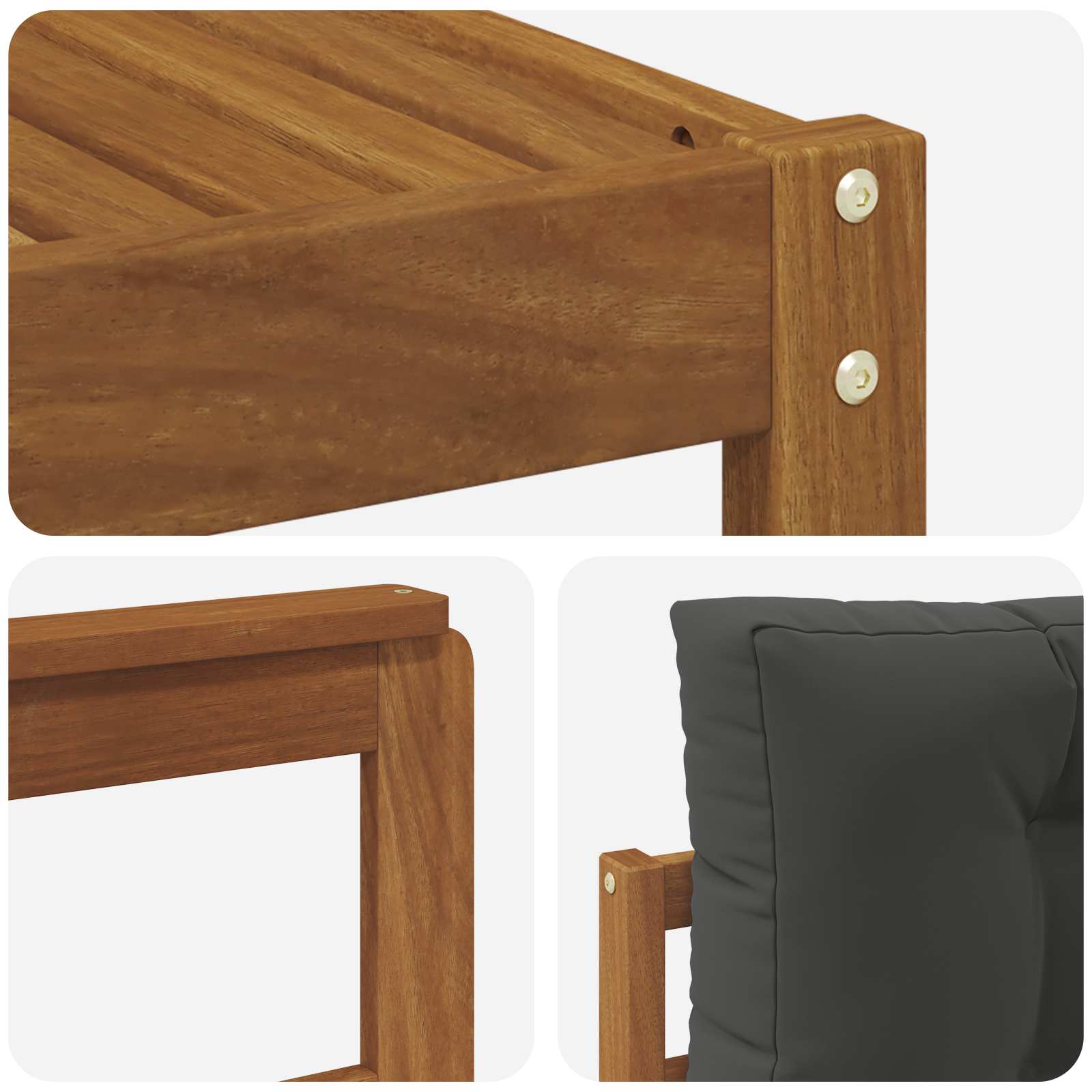 Ensemble de canapés d'extérieur 6 pcs Naturel et Anthracite - XIOS