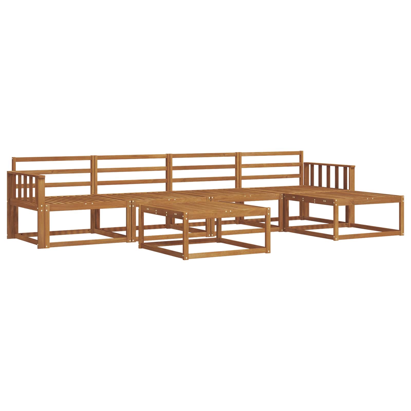 Ensemble de canapés d'extérieur 6 pcs Naturel - XIOS