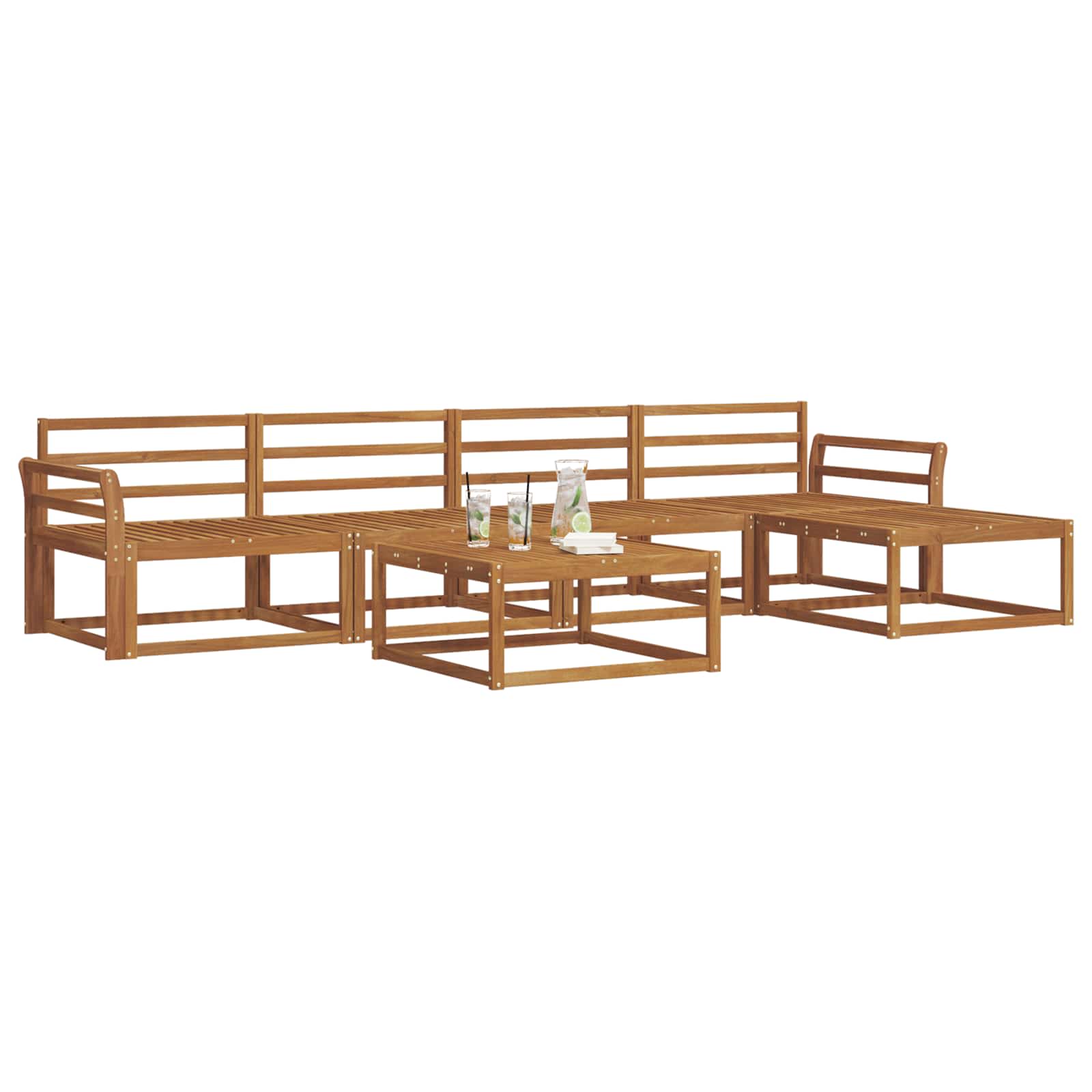 Ensemble de canapés d'extérieur 6 pcs Naturel - XIOS