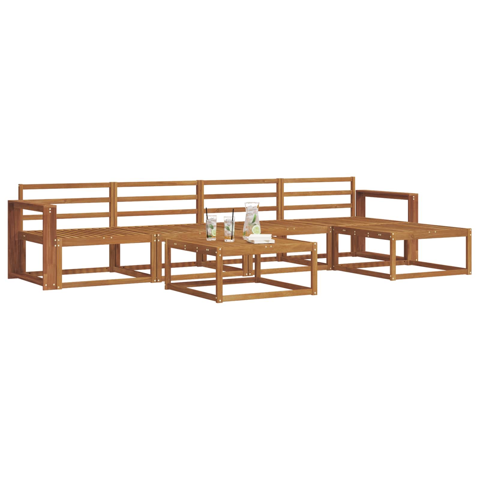 Ensemble de canapés d'extérieur 6 pcs Naturel - XIOS