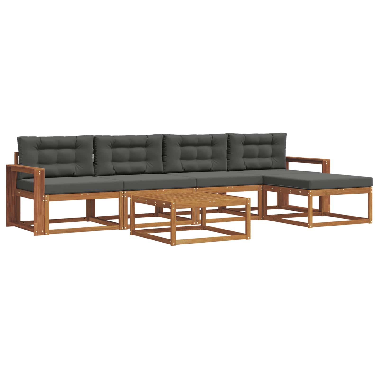 Ensemble de canapés d'extérieur 6 pcs Naturel et Anthracite - XIOS