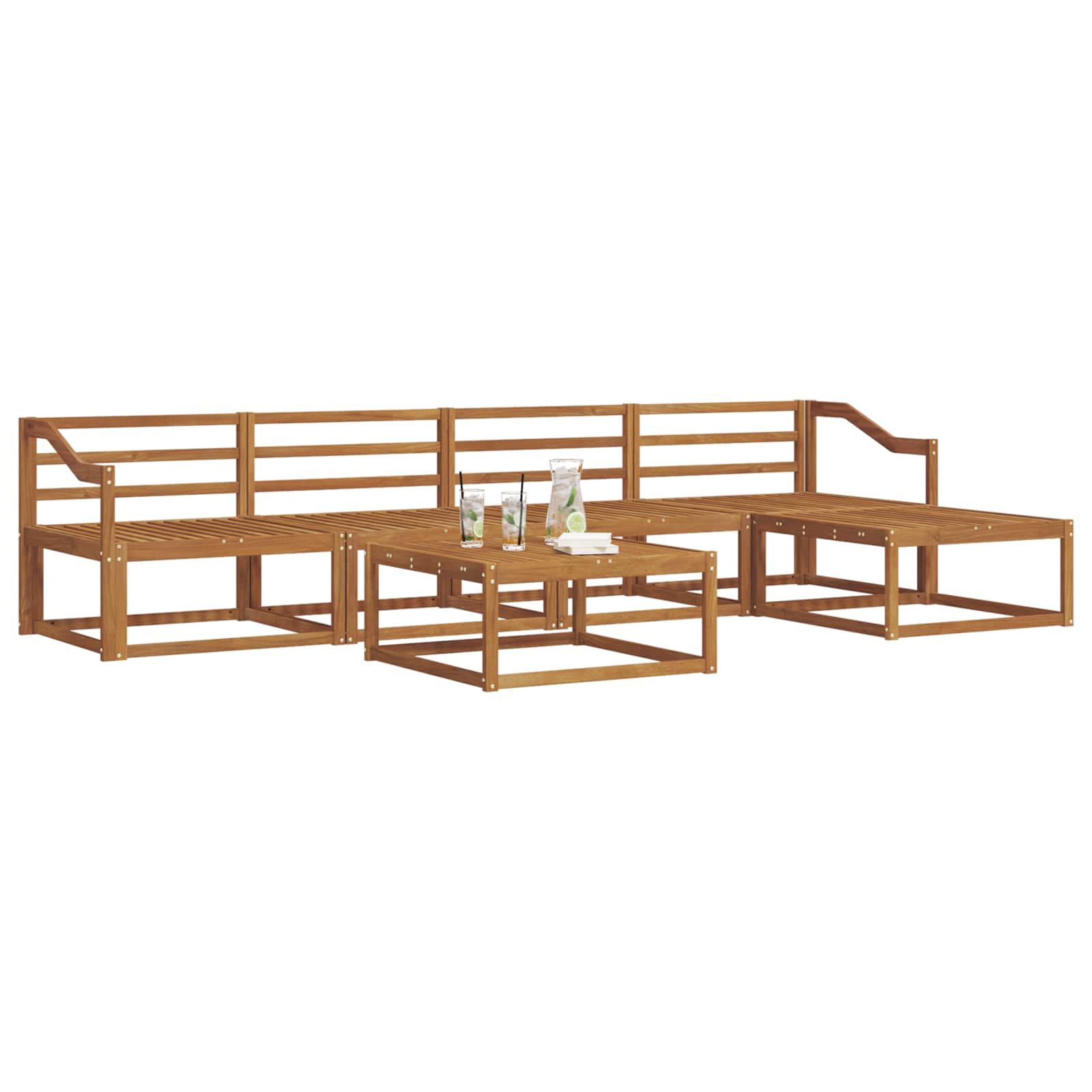 Ensemble de canapés d'extérieur 6 pcs Naturel - XIOS