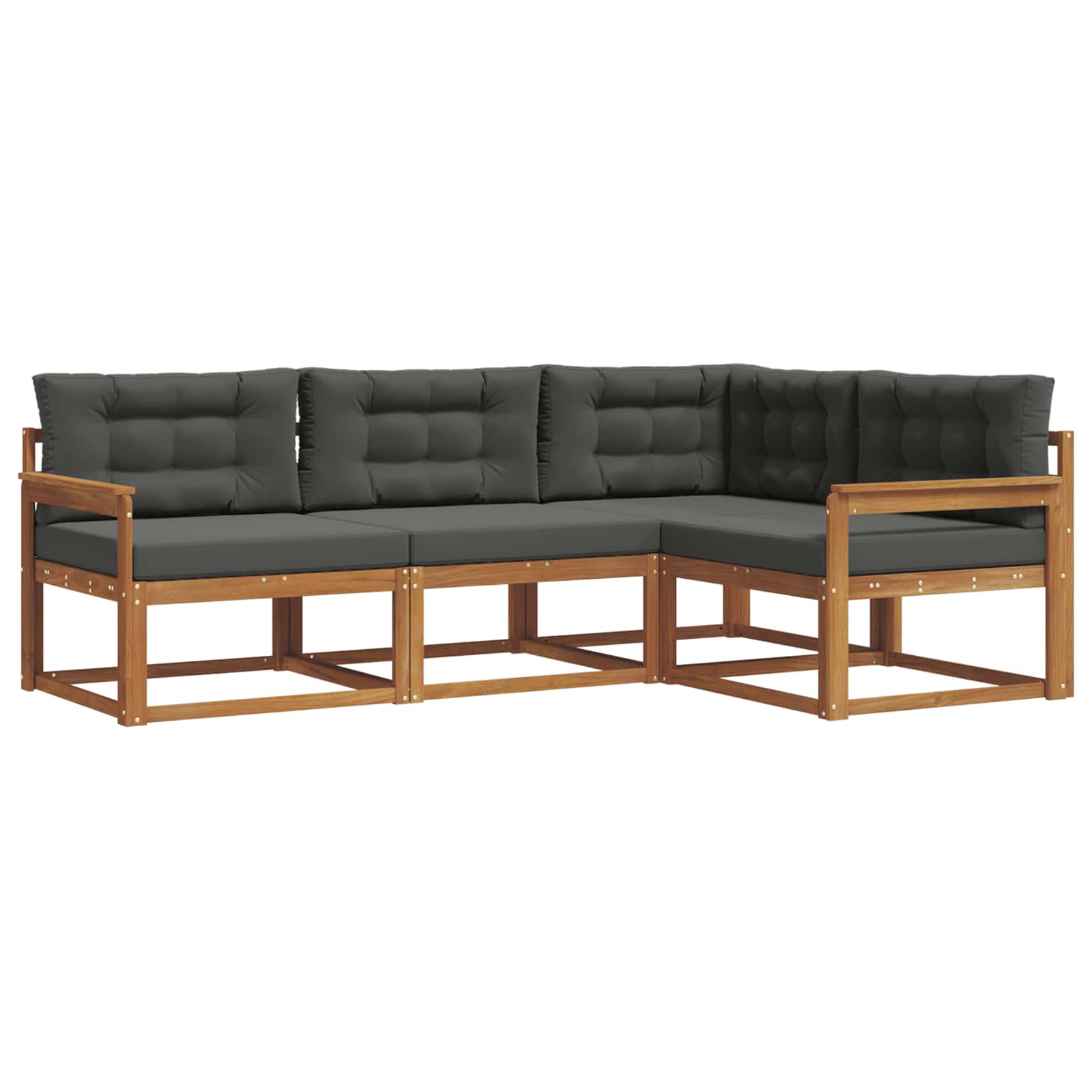 Ensemble de canapés d'extérieur 4 pcs Naturel et Anthracite - XIOS