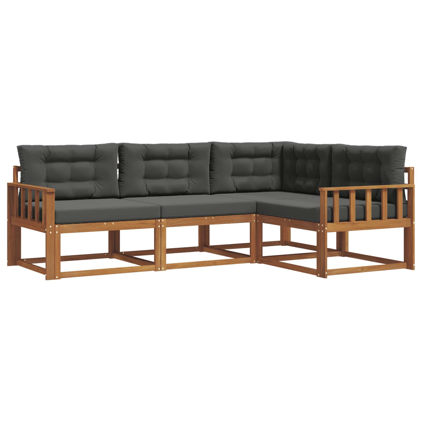 Ensemble de canapés d'extérieur 4 pcs Naturel et Anthracite - XIOS