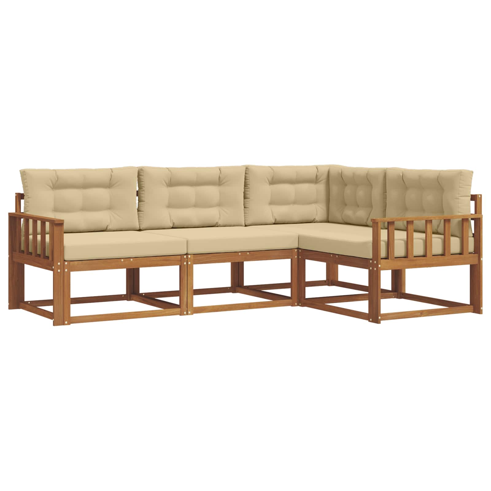 Ensemble de canapés d'extérieur 4 pcs Naturel et Beige - XIOS