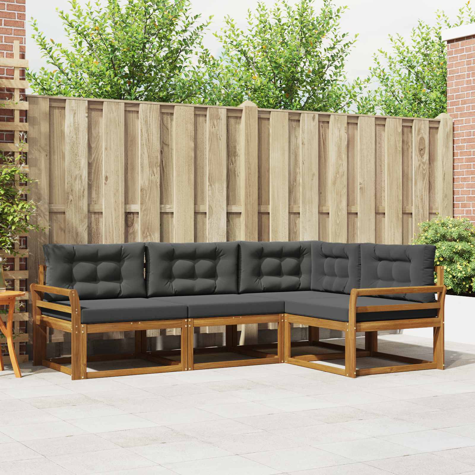 Ensemble de canapés d'extérieur 4 pcs Naturel et Anthracite - XIOS
