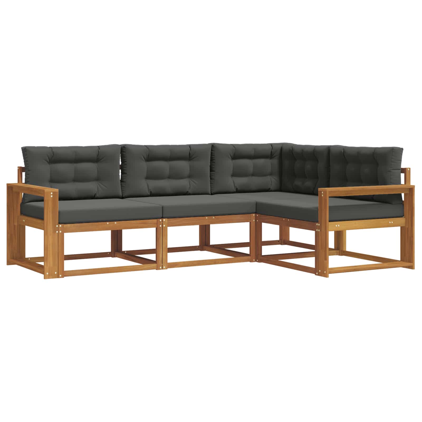 Ensemble de canapés d'extérieur 4 pcs Naturel et Anthracite - XIOS