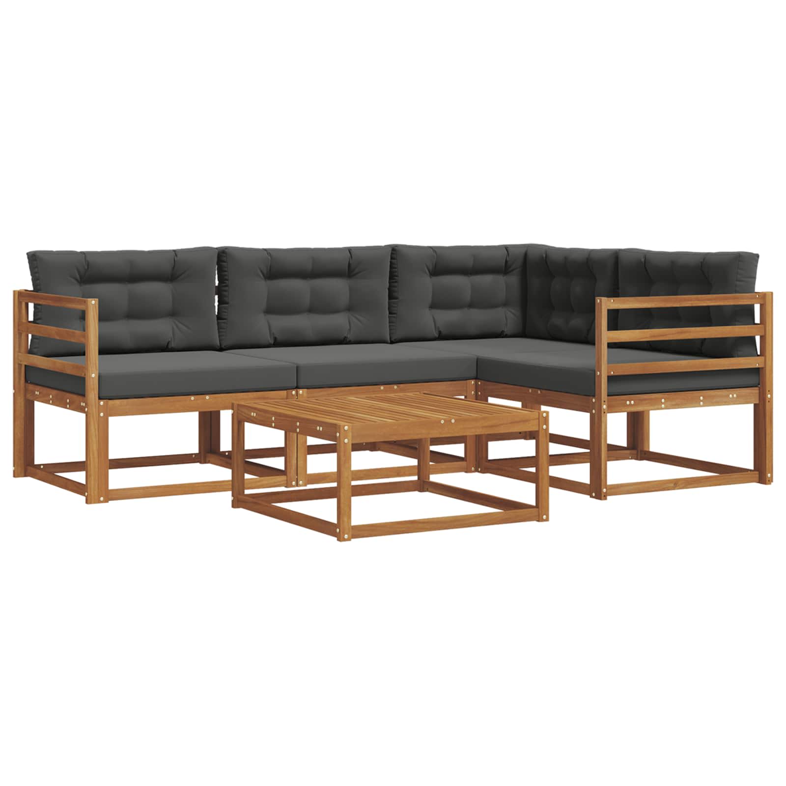 Ensemble de canapés d'extérieur 5 pcs Naturel et Anthracite - XIOS