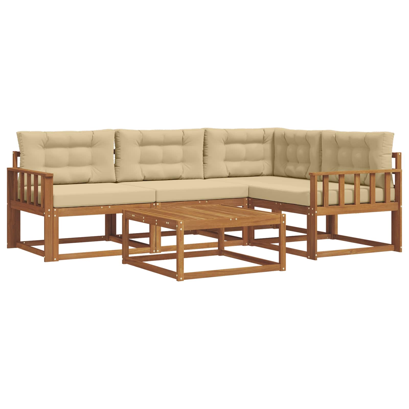 Ensemble de canapés d'extérieur 5 pcs Naturel et Beige - XIOS