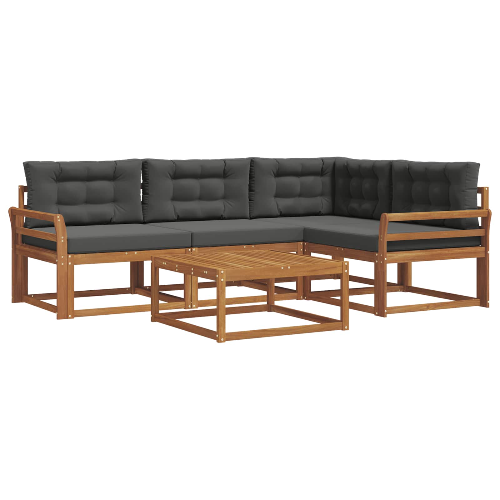 Ensemble de canapés d'extérieur 5 pcs Naturel et Anthracite - XIOS