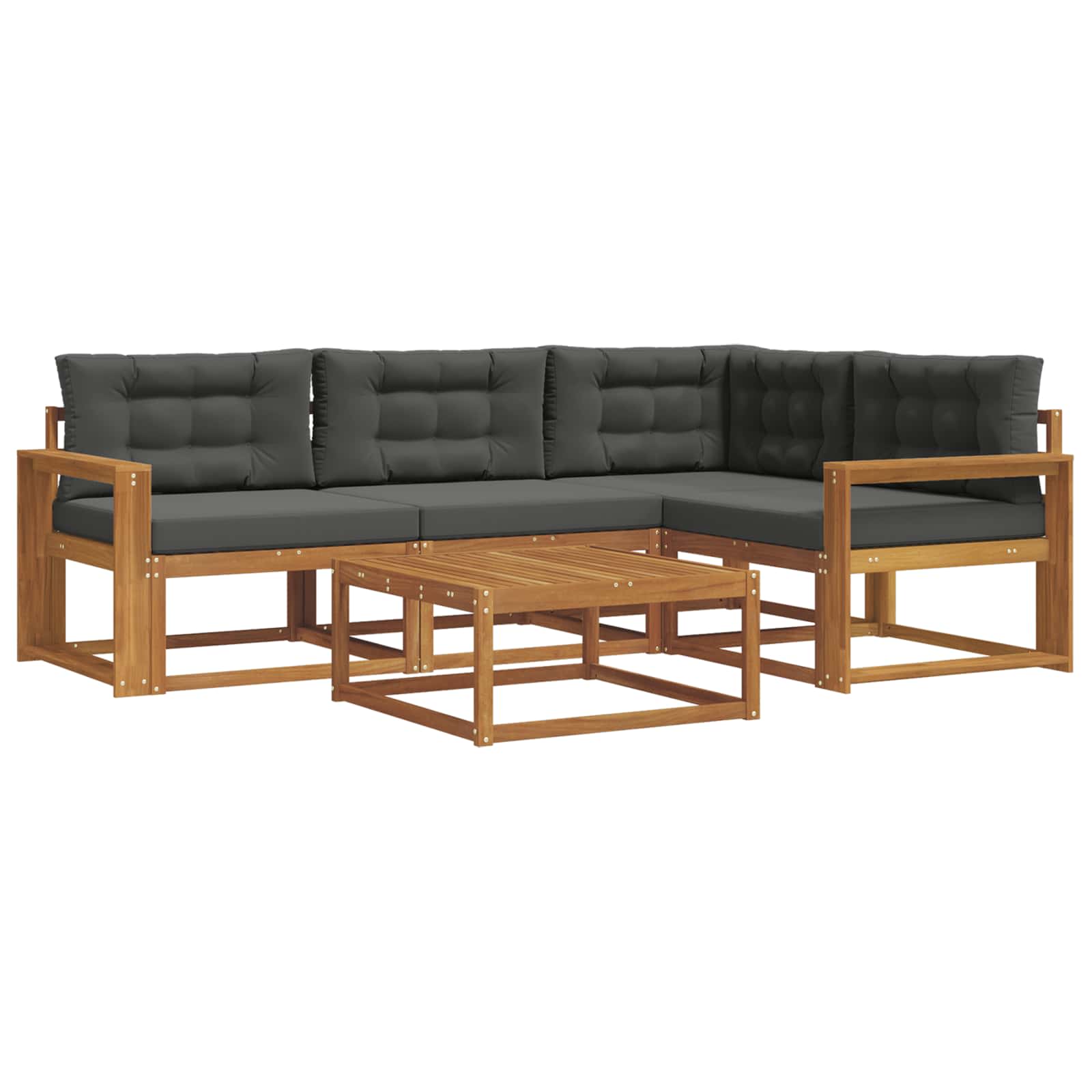 Ensemble de canapés d'extérieur 5 pcs Naturel et Anthracite - XIOS