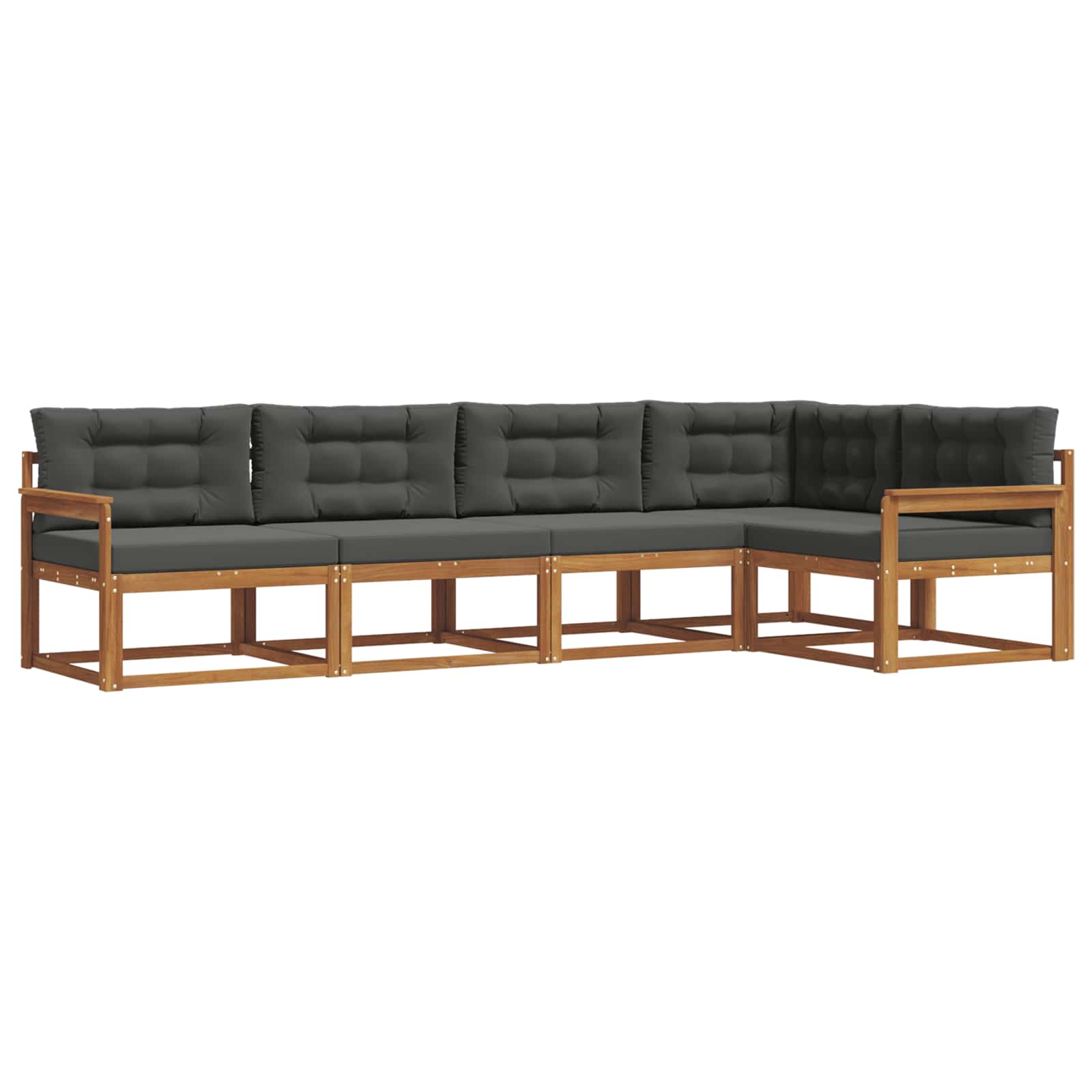 Ensemble de canapés d'extérieur 5 pcs Naturel et Anthracite - XIOS