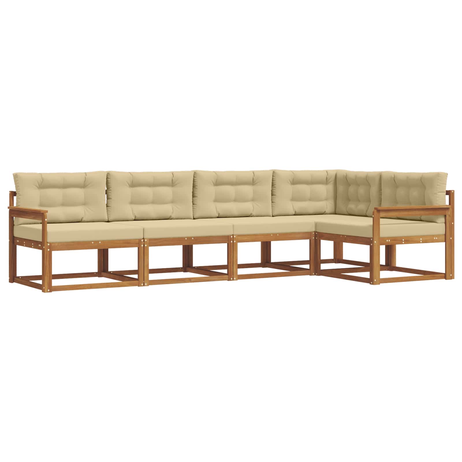 Ensemble de canapés d'extérieur 5 pcs Naturel et Beige - XIOS