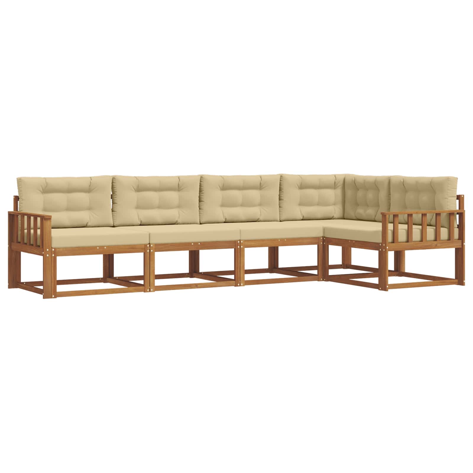 Ensemble de canapés d'extérieur 5 pcs Naturel et Beige - XIOS