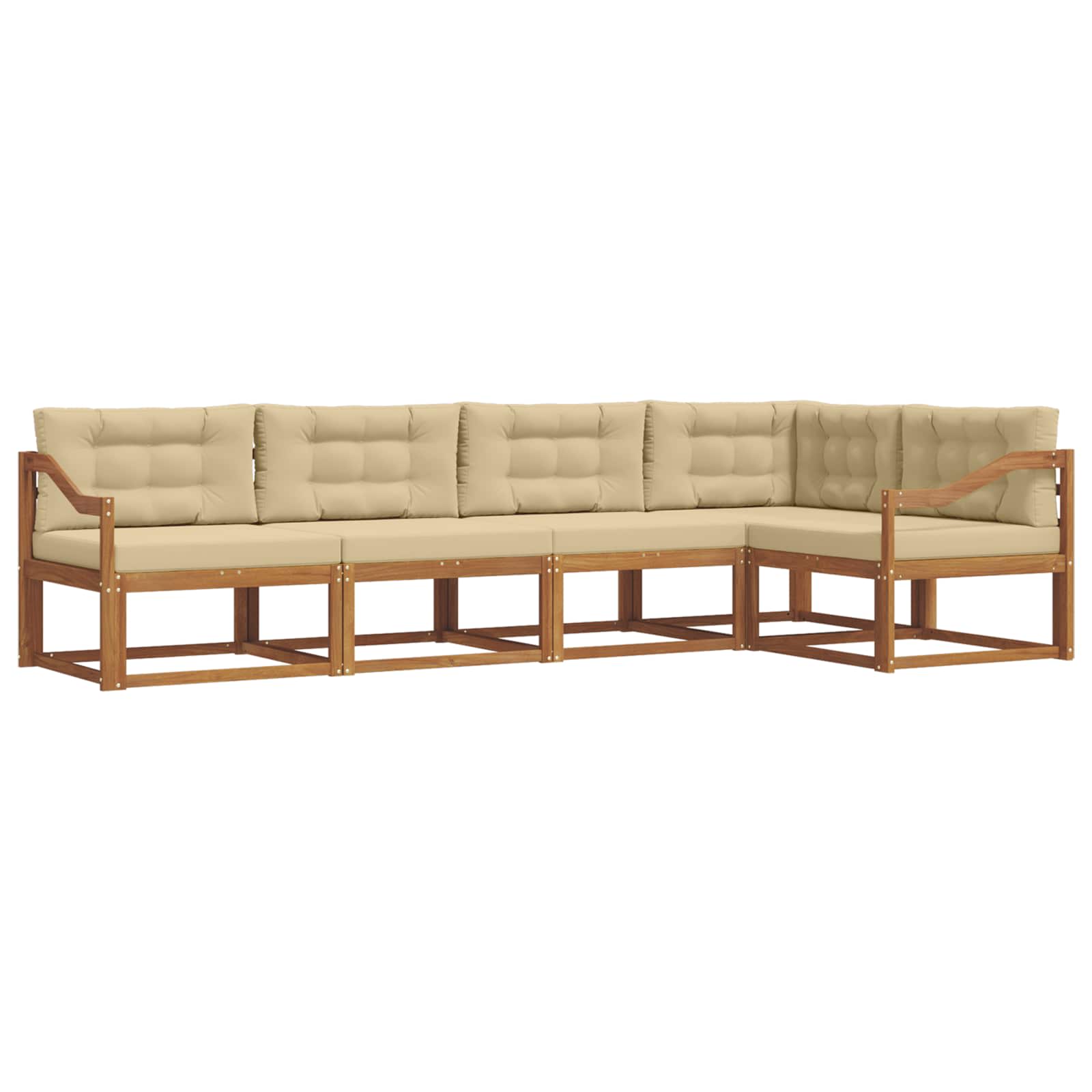 Ensemble de canapés d'extérieur 5 pcs Naturel et Beige - XIOS