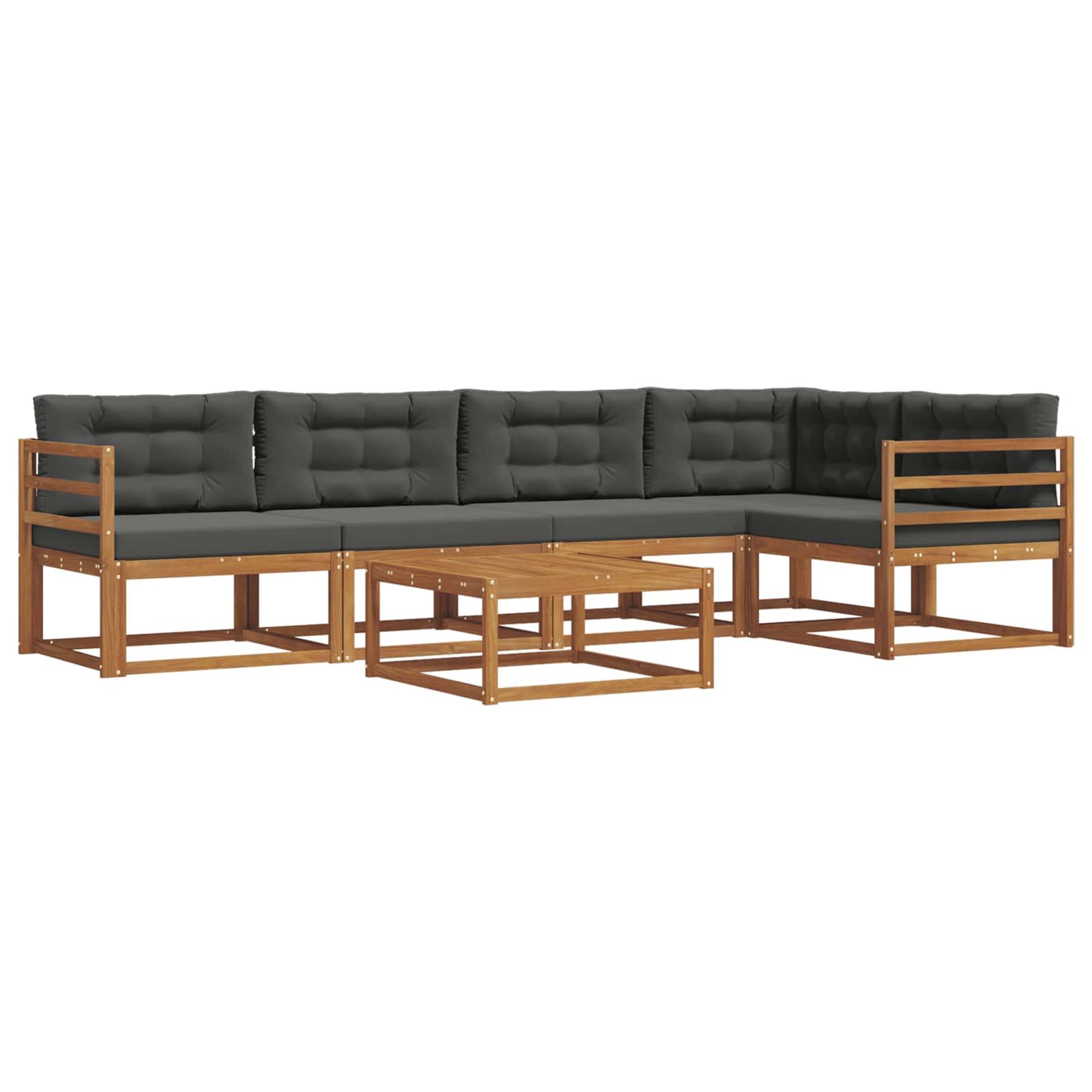 Ensemble de canapés d'extérieur 6 pcs Naturel et Anthracite - XIOS
