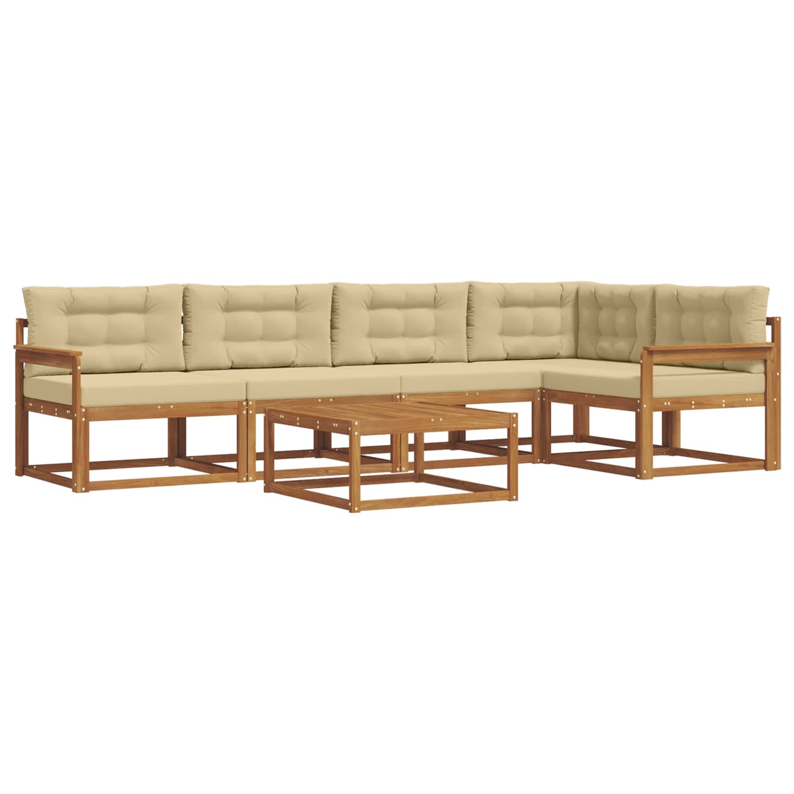 Ensemble de canapés d'extérieur 6 pcs Naturel et Beige - XIOS