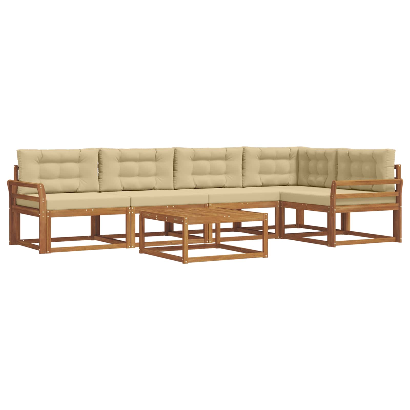 Ensemble de canapés d'extérieur 6 pcs Naturel et Beige - XIOS
