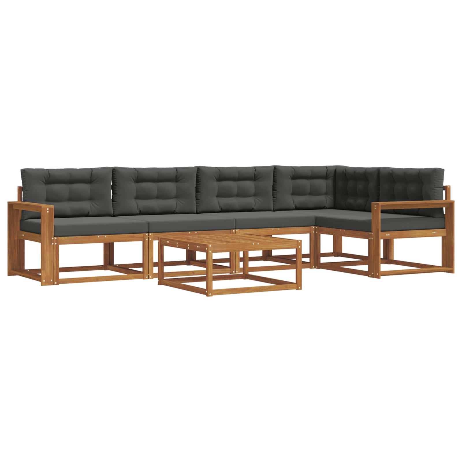 Ensemble de canapés d'extérieur 6 pcs Naturel et Anthracite - XIOS
