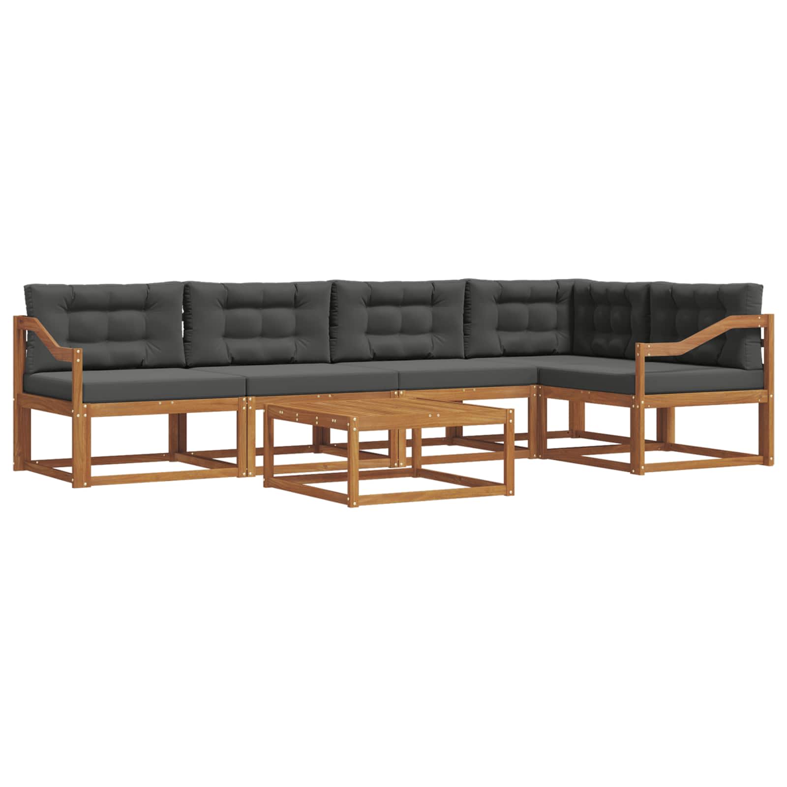 Ensemble de canapés d'extérieur 6 pcs Naturel et Anthracite - XIOS