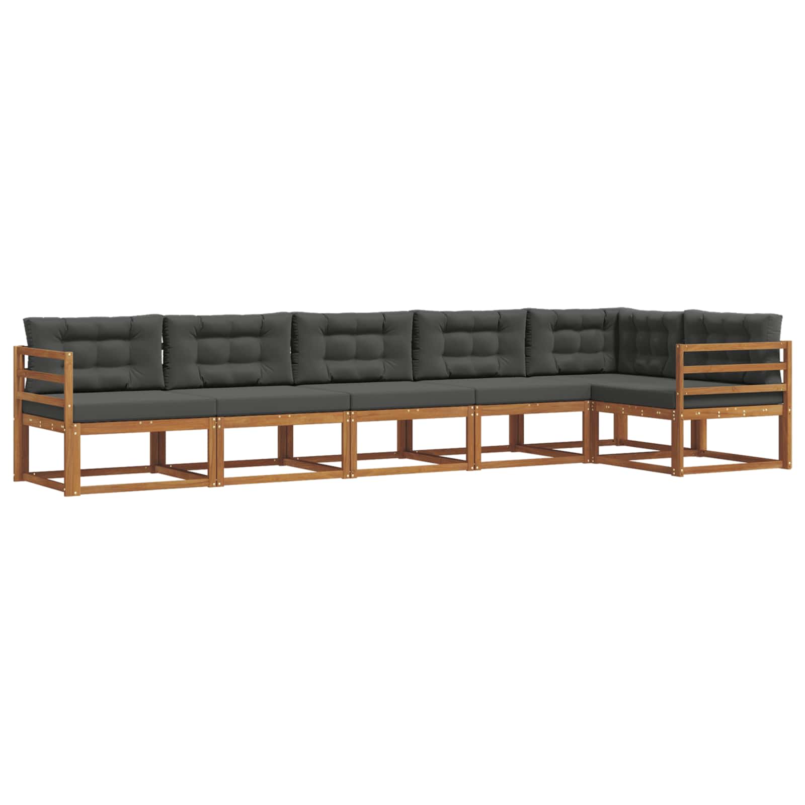 Ensemble de canapés d'extérieur 6 pcs Naturel et Anthracite - XIOS