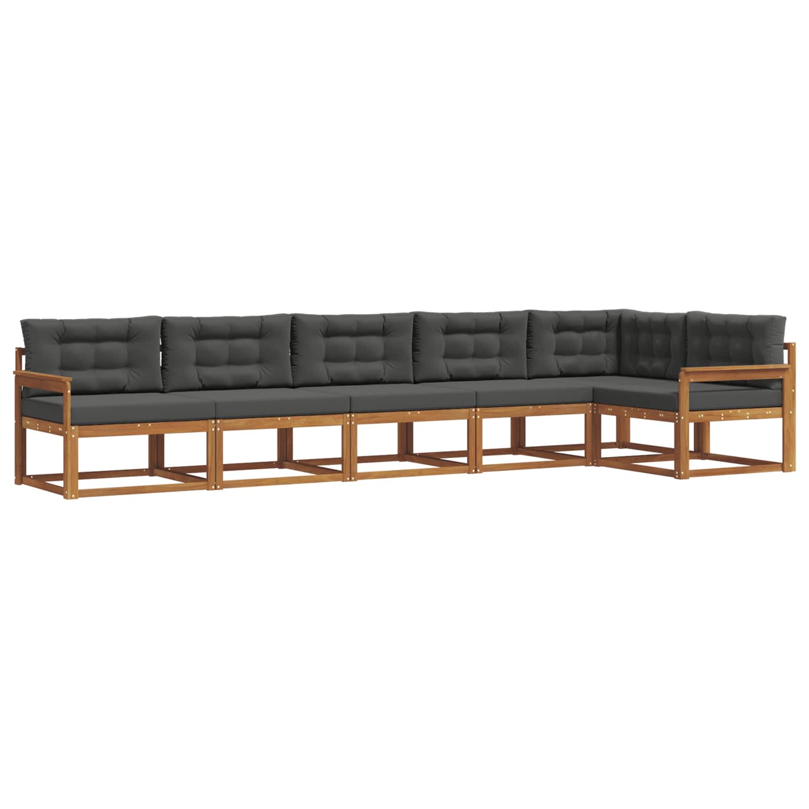 Ensemble de canapés d'extérieur 6 pcs Naturel et Anthracite - XIOS