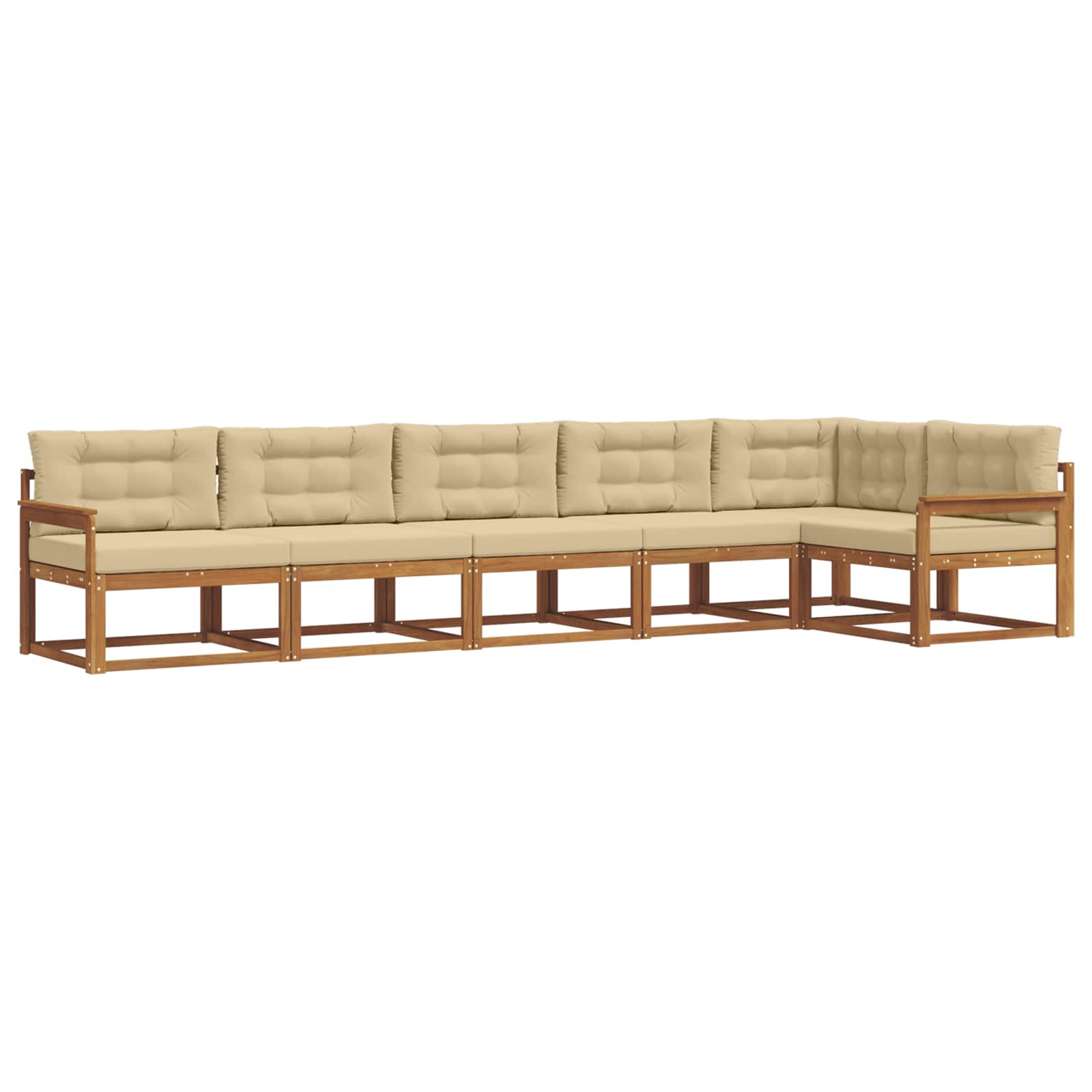 Ensemble de canapés d'extérieur 6 pcs Naturel et Beige - XIOS