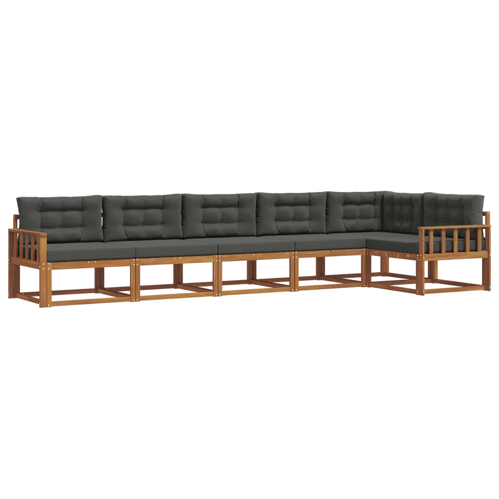 Ensemble de canapés d'extérieur 6 pcs Naturel et Anthracite - XIOS