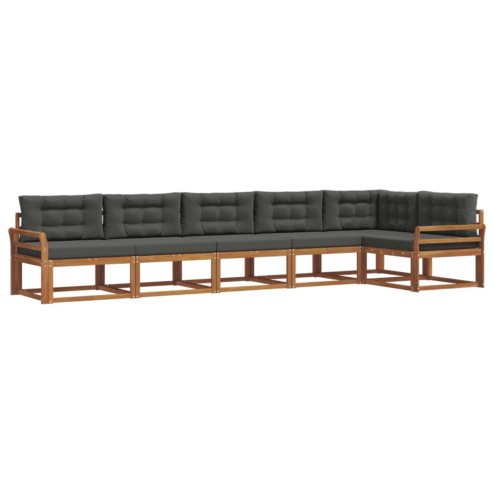 Ensemble de canapés d'extérieur 6 pcs Naturel et Anthracite - XIOS