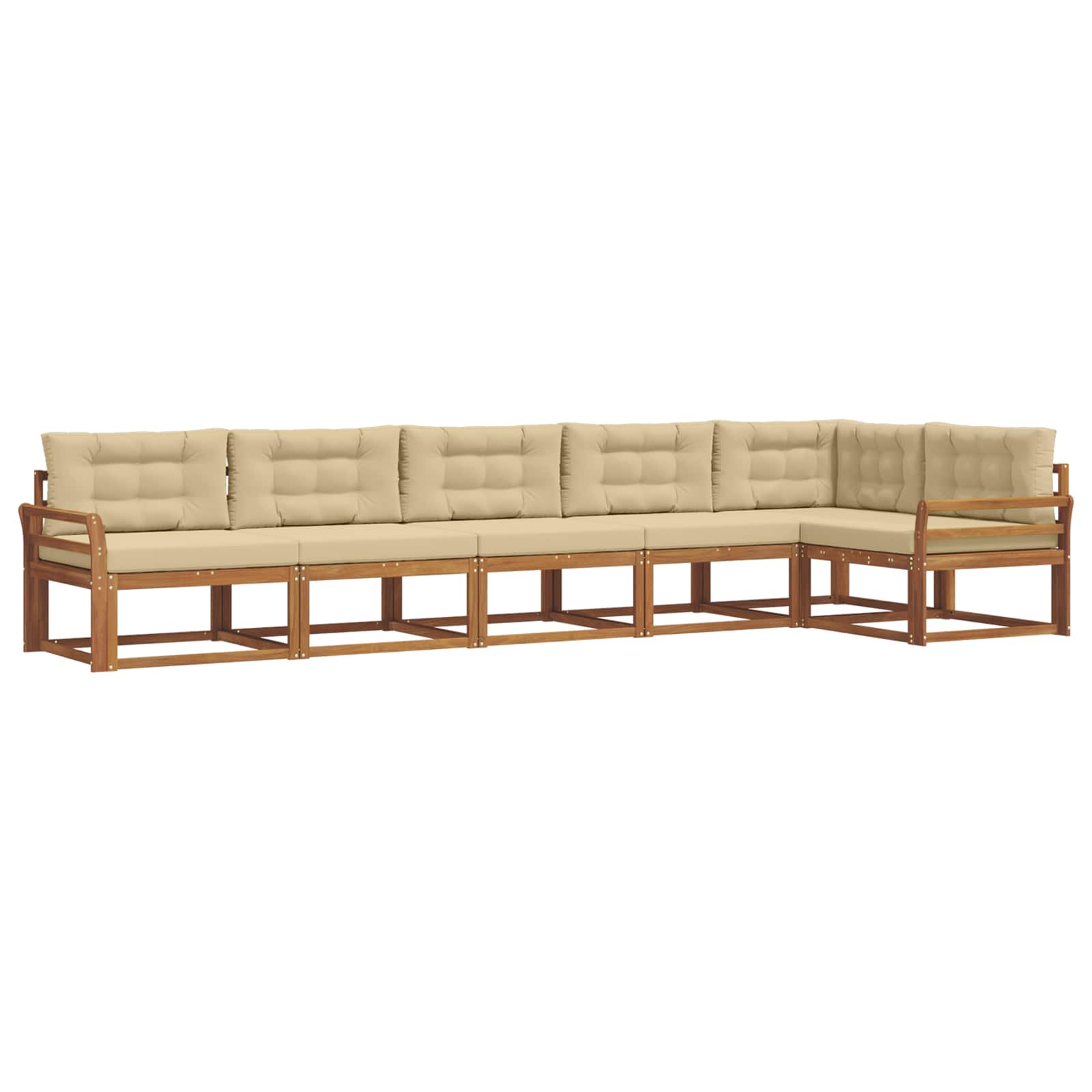 Ensemble de canapés d'extérieur 6 pcs Naturel et Beige - XIOS