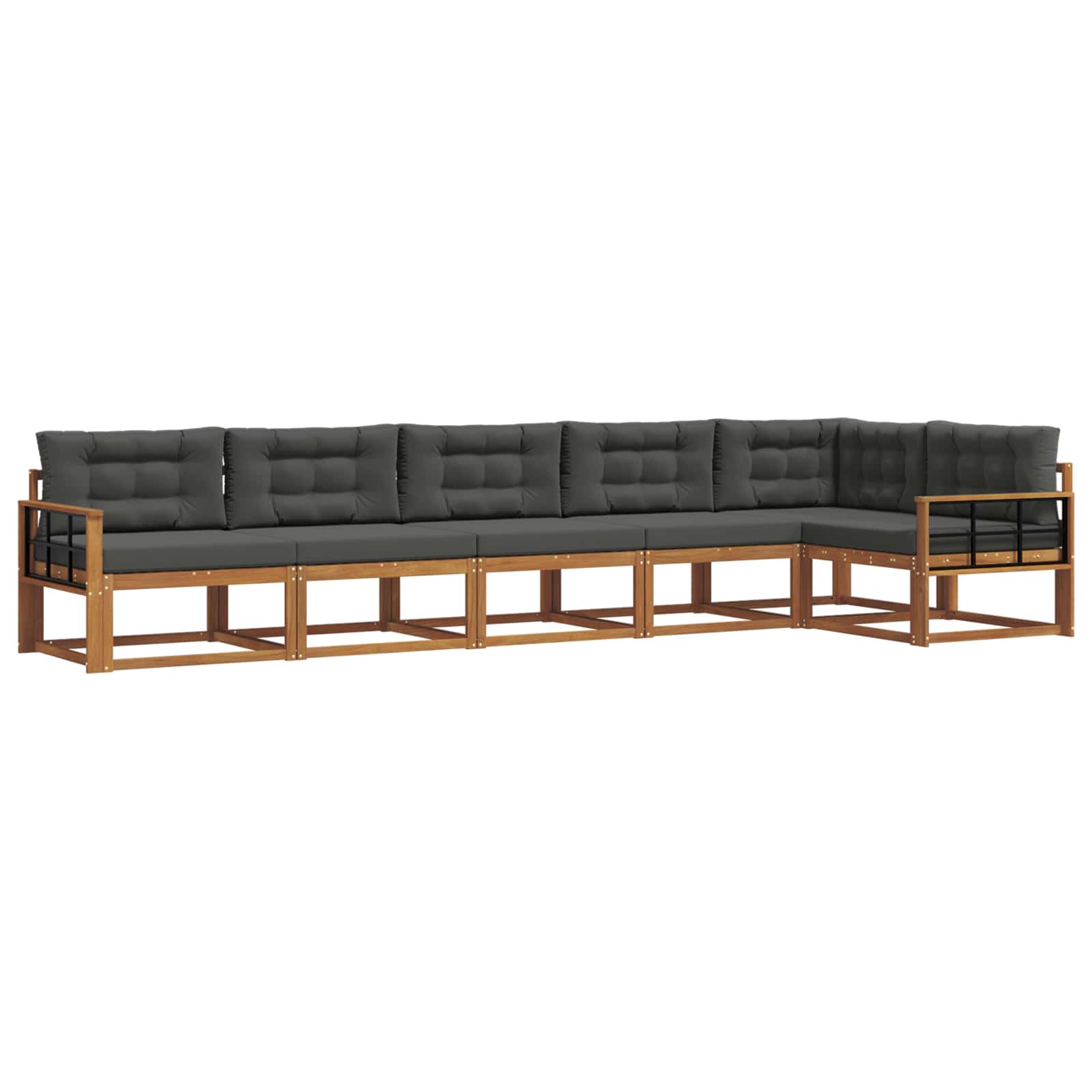 Ensemble de canapés d'extérieur 6 pcs Naturel et Anthracite - XIOS