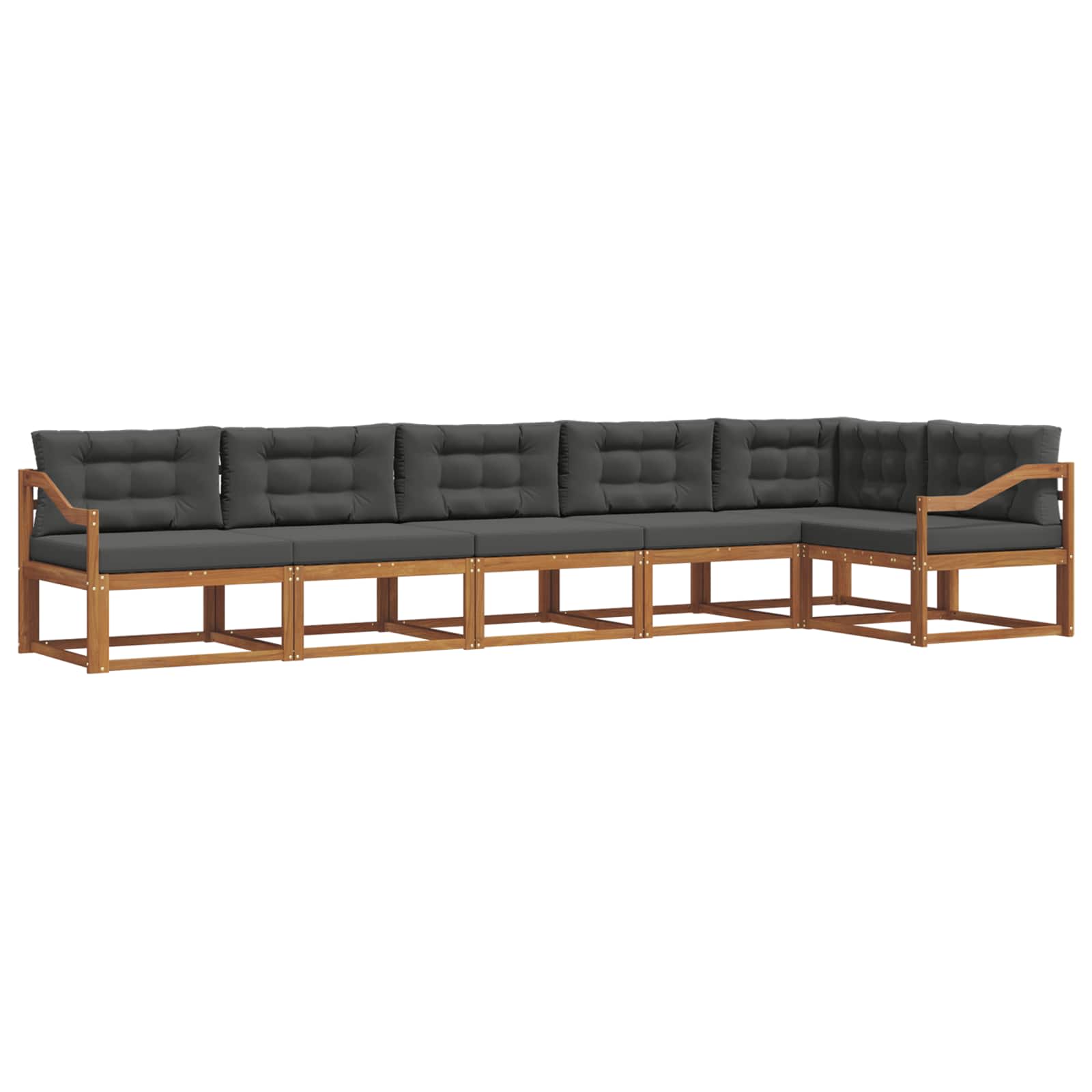 Ensemble de canapés d'extérieur 6 pcs Naturel et Anthracite - XIOS
