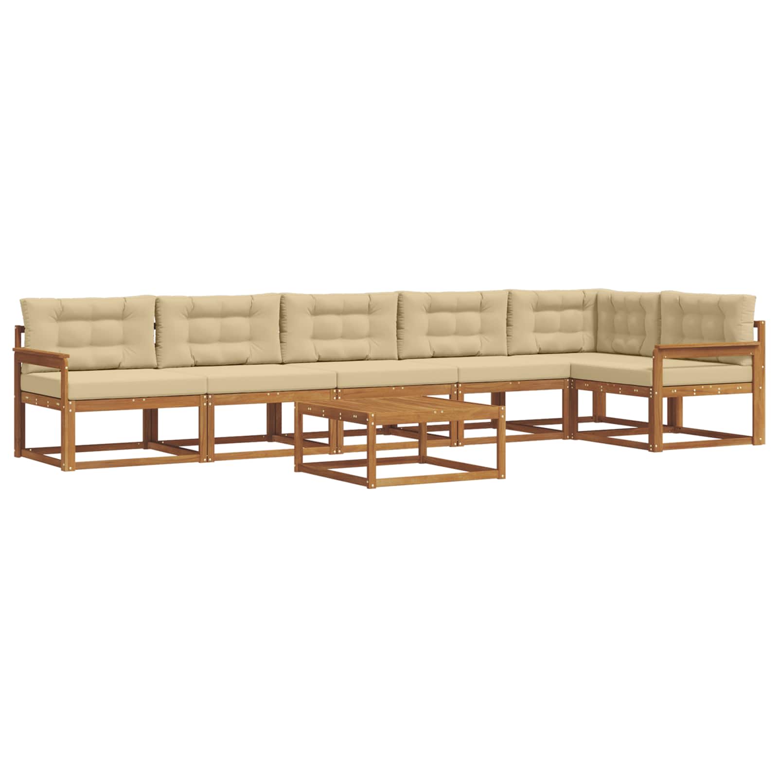 Ensemble de canapés d'extérieur 7 pcs Naturel et Beige - XIOS