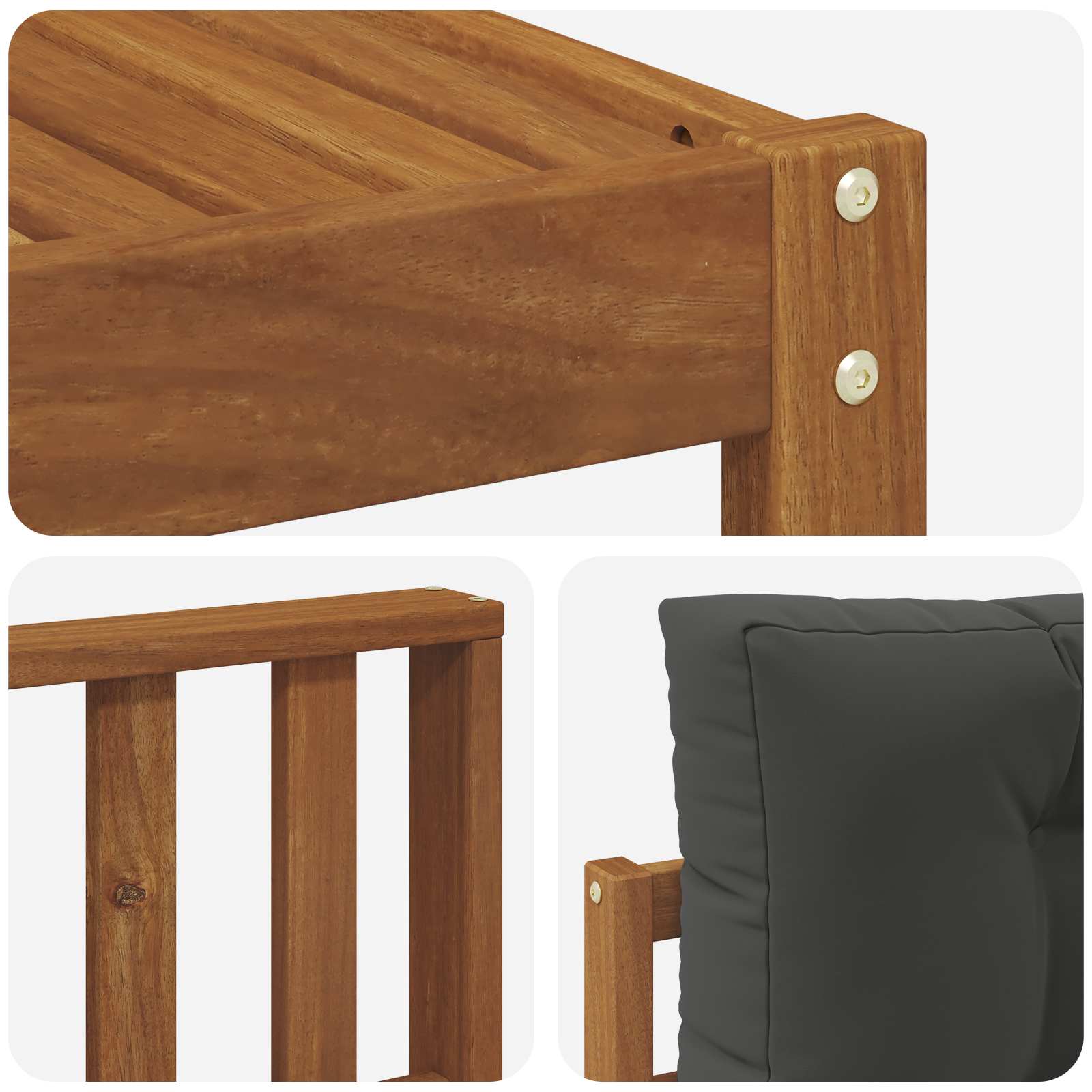 Ensemble de canapés d'extérieur 7 pcs Naturel et Anthracite - XIOS